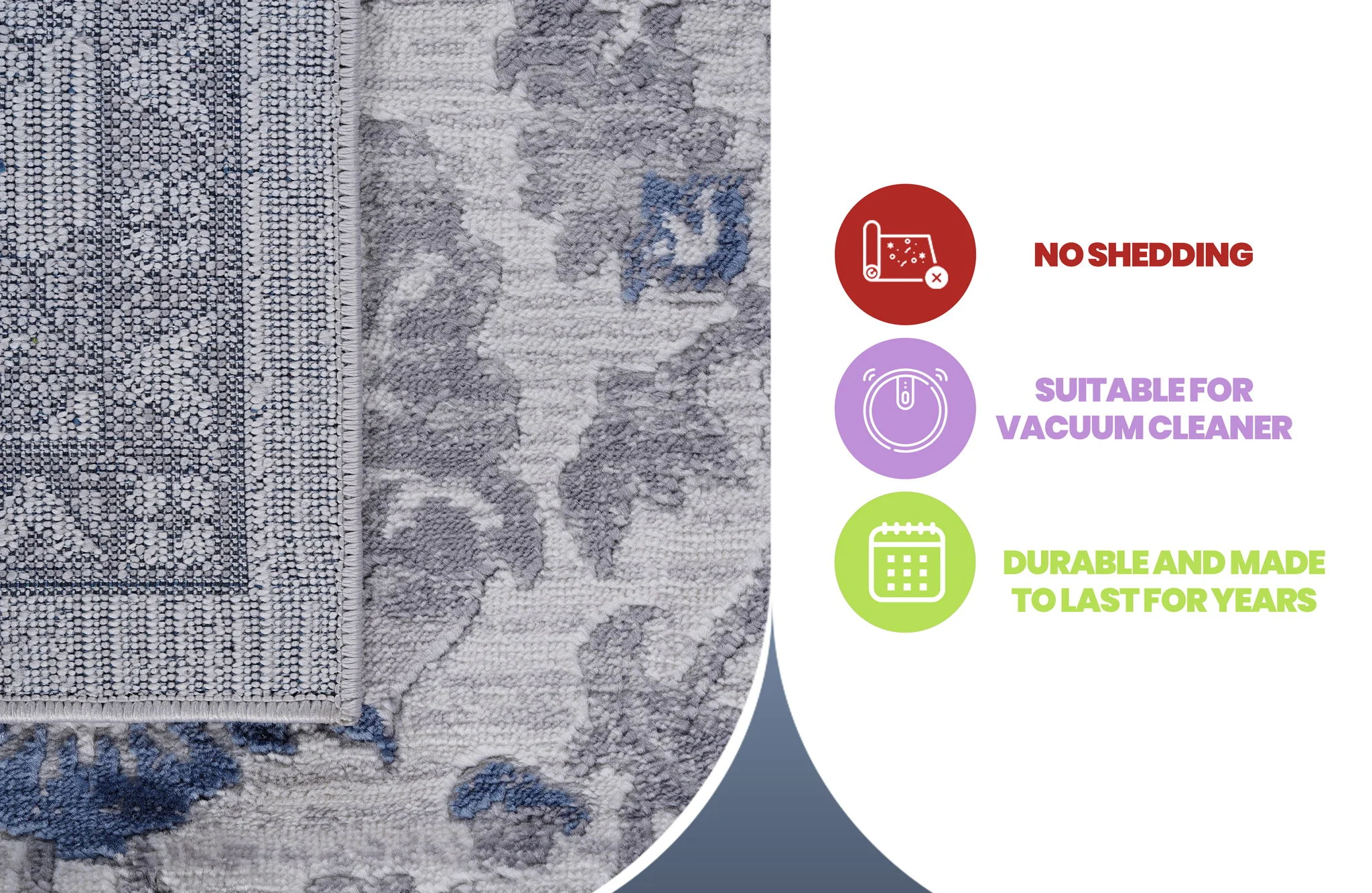 Marfi - 8' X 10' Oriental Area Rug - Blue / Silver - Image 5