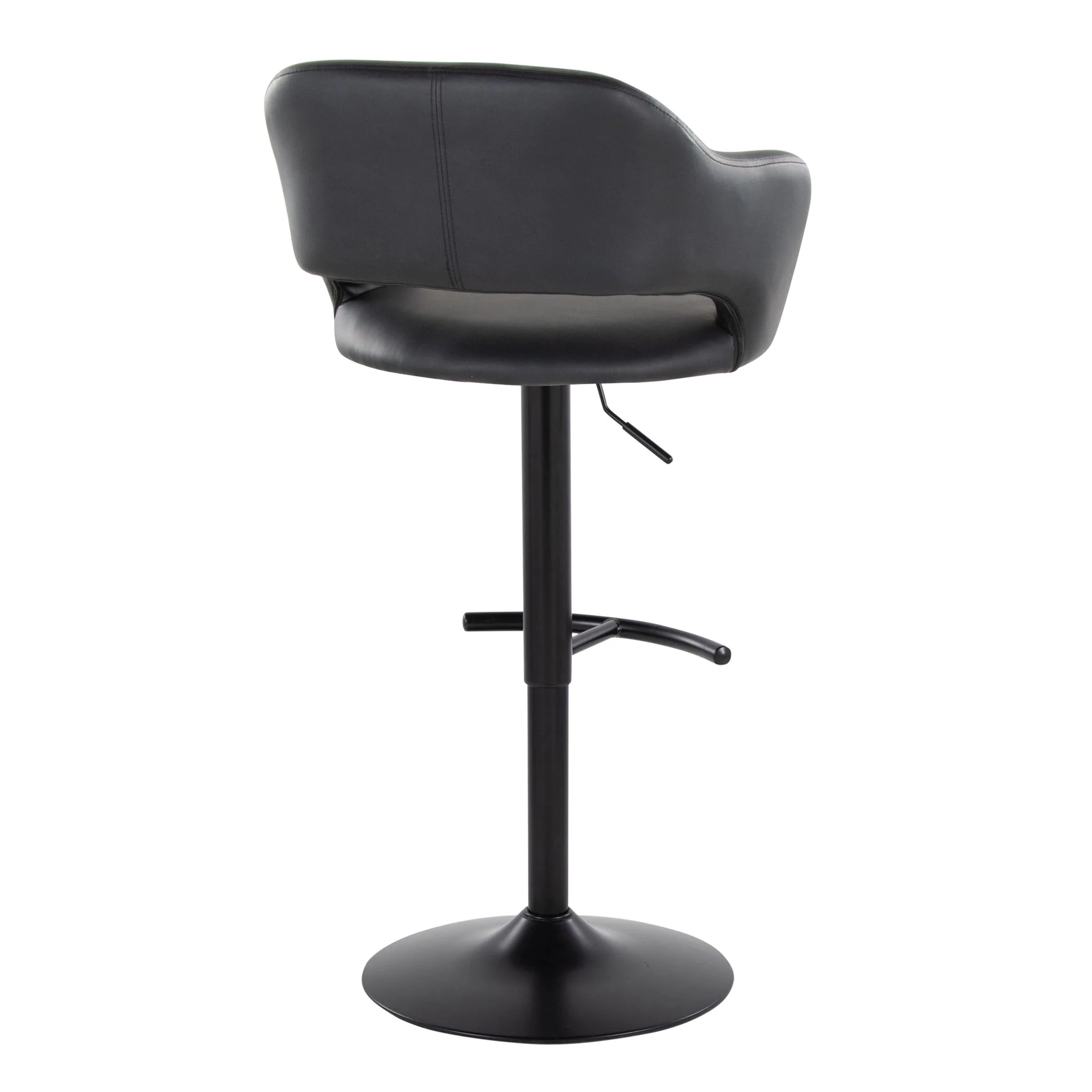 Margarite - Contemporary Adjustable Barstool With Swivel With Rounded T Footrest (Set of 2) - Image 10