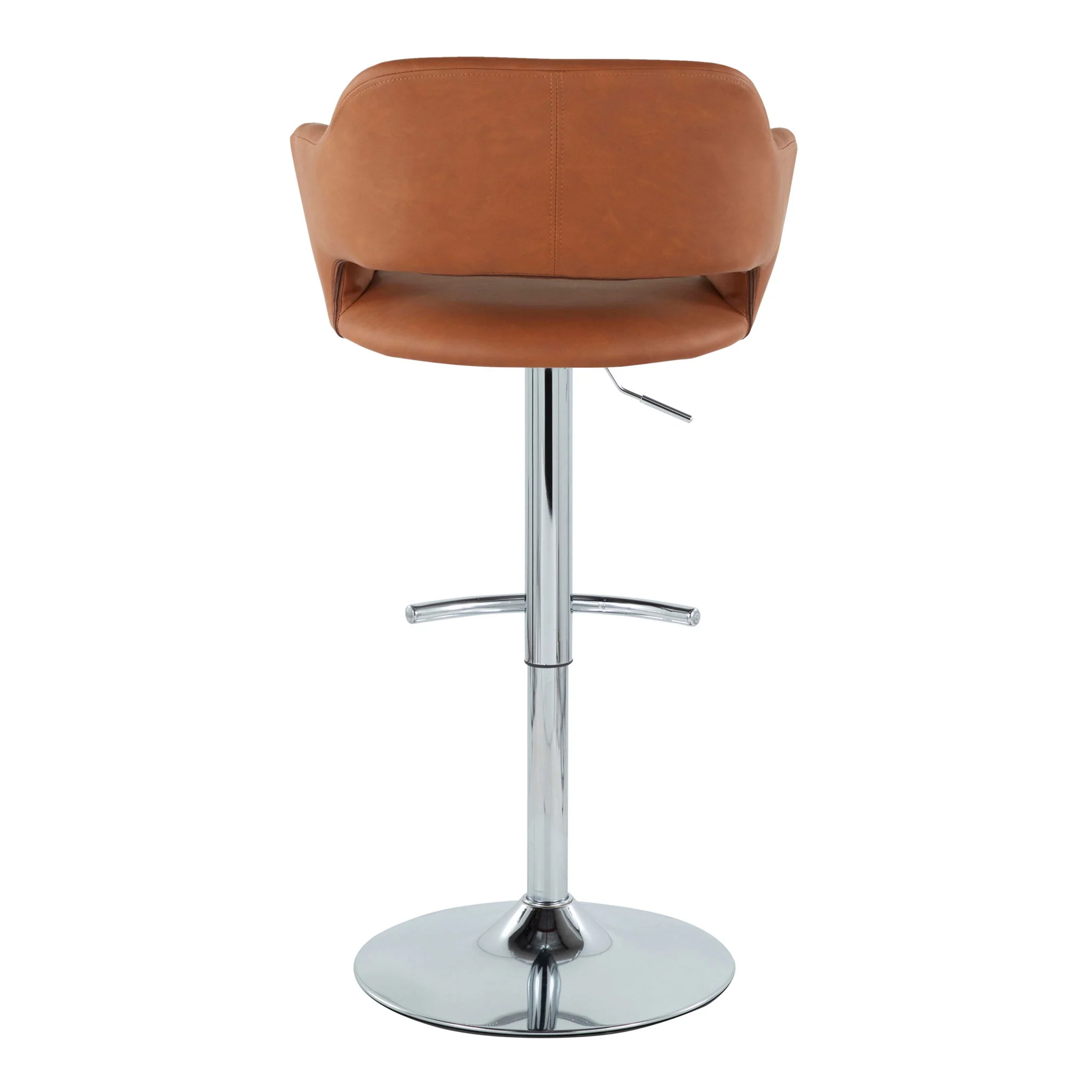Margarite - Contemporary Ajustable Barstool With Swivel With Rounded T Footrest (Set of 2) - Image 12