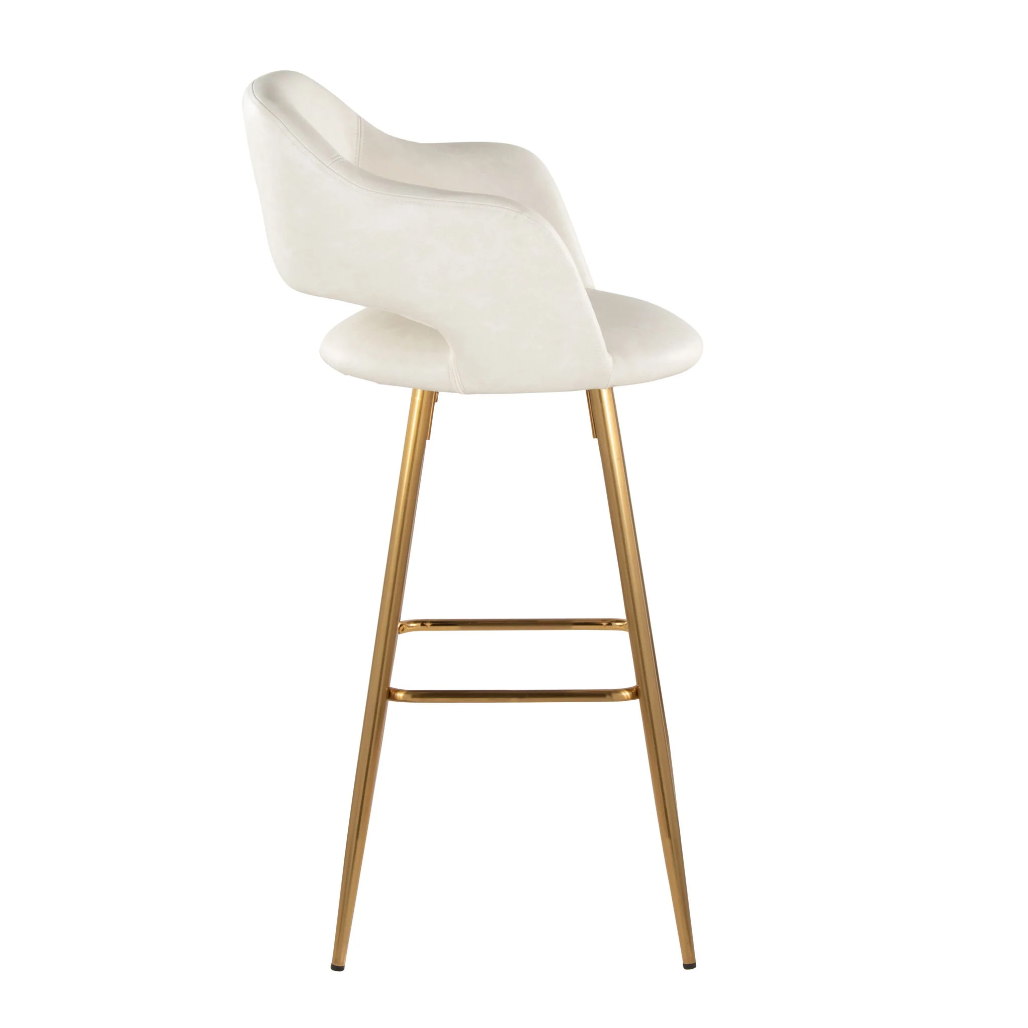 Margarite - Contemporary Fixed Height Barstool With Footrest (Set of 2) With Square - Image 16