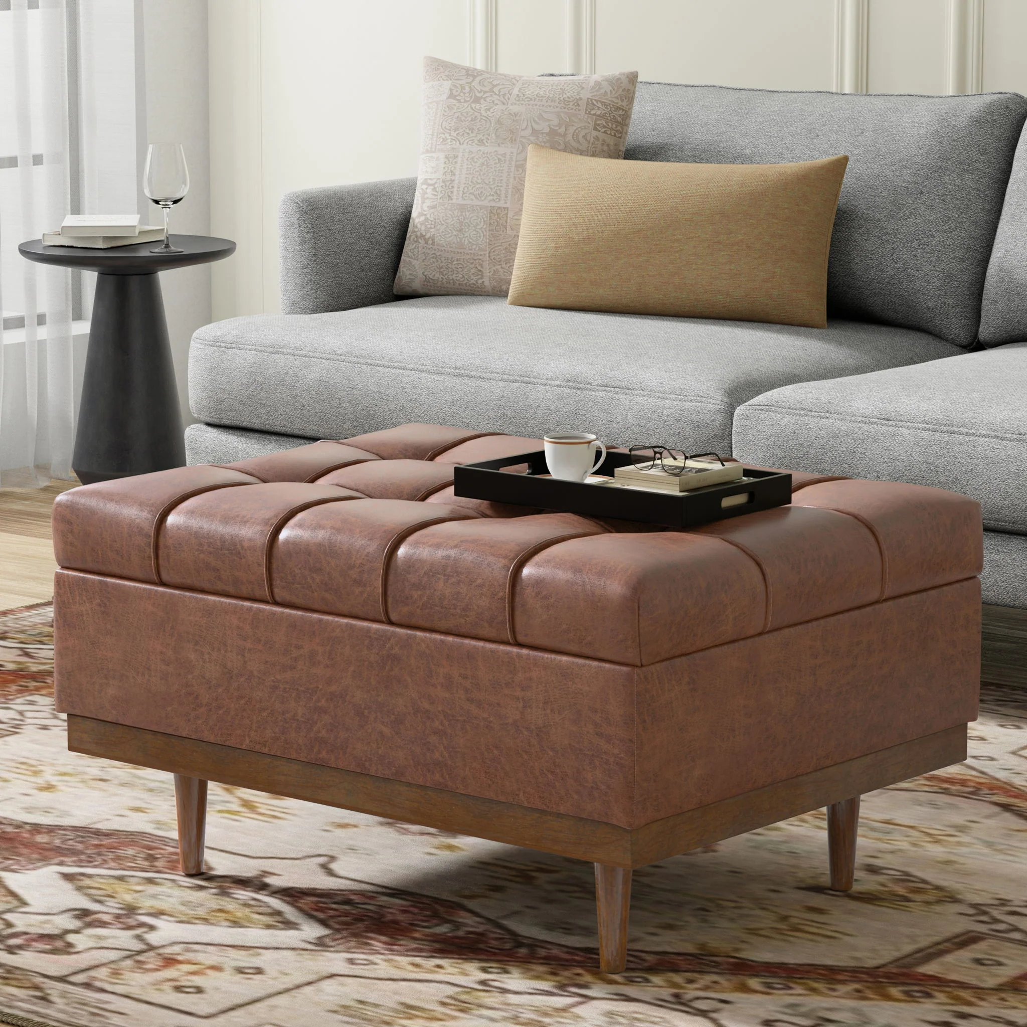Mariah - Upholstered Lift Top Table Storage Ottoman - Image 19