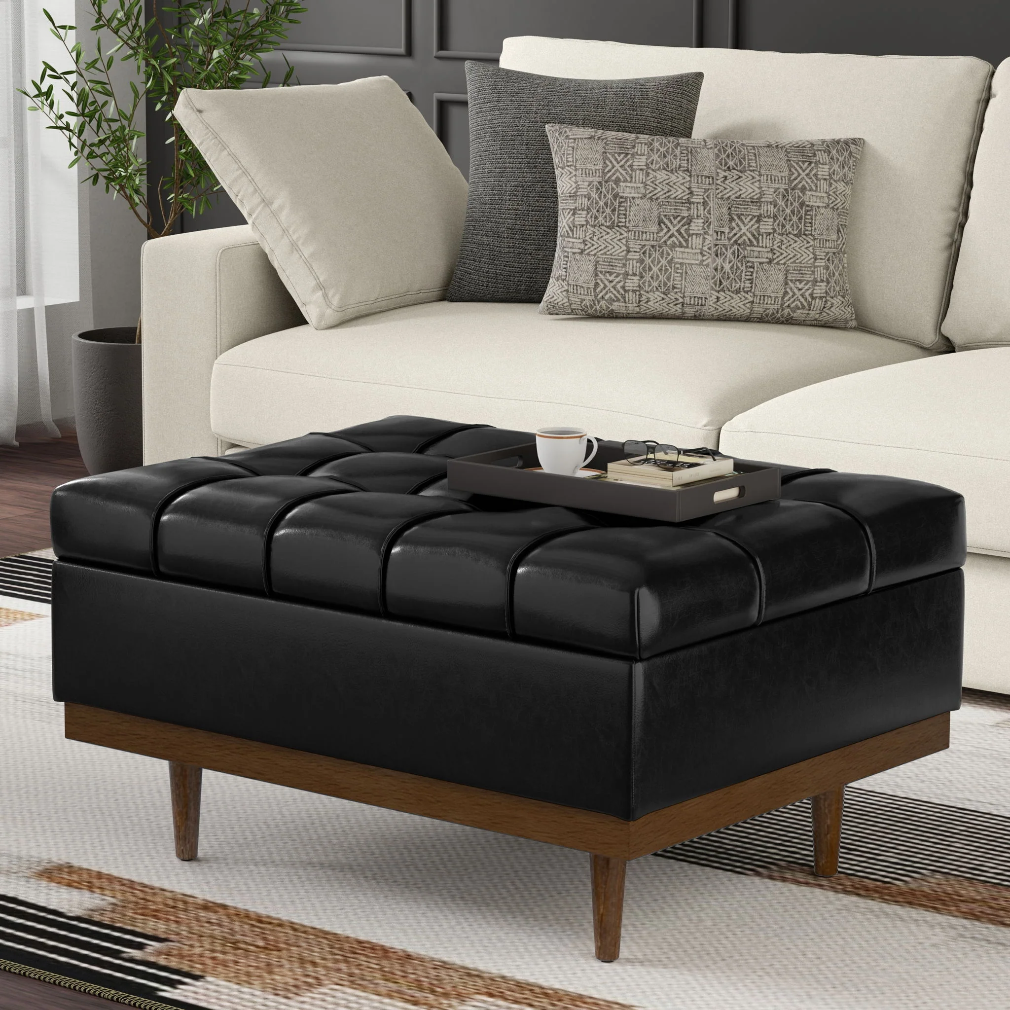 Mariah - Upholstered Lift Top Table Storage Ottoman - Image 31