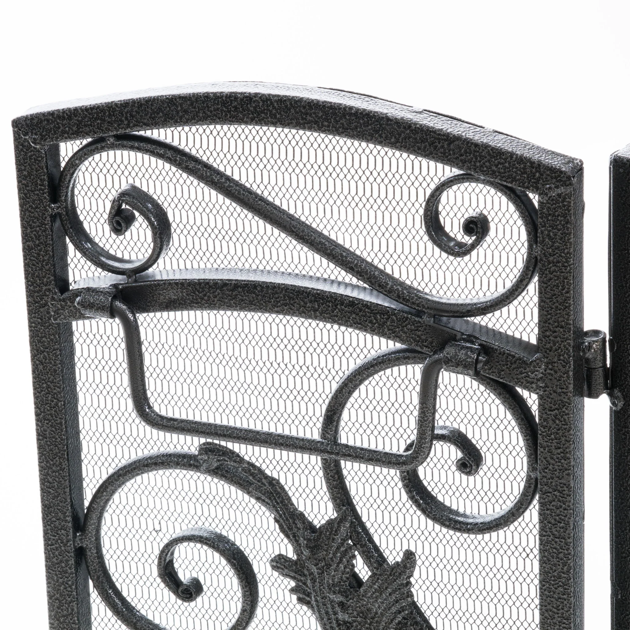 Mariella - Traditional Floral Iron Fireplace Screen With Ornate Design - Image 6