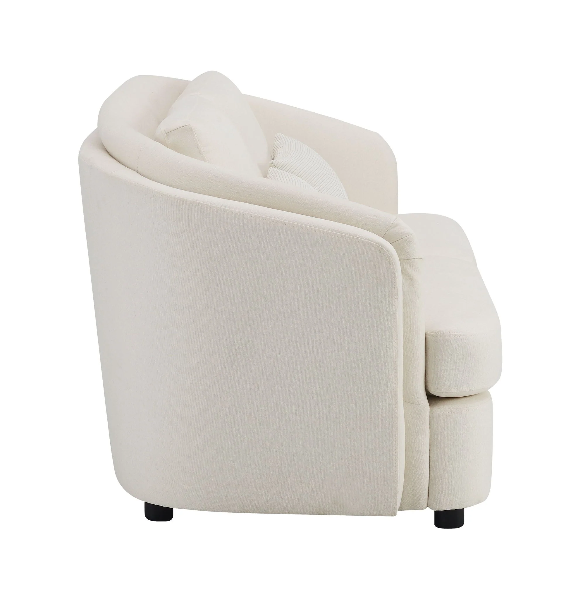 Mariko - Linen 3 Pieces Living Room Set - Beige - Image 7
