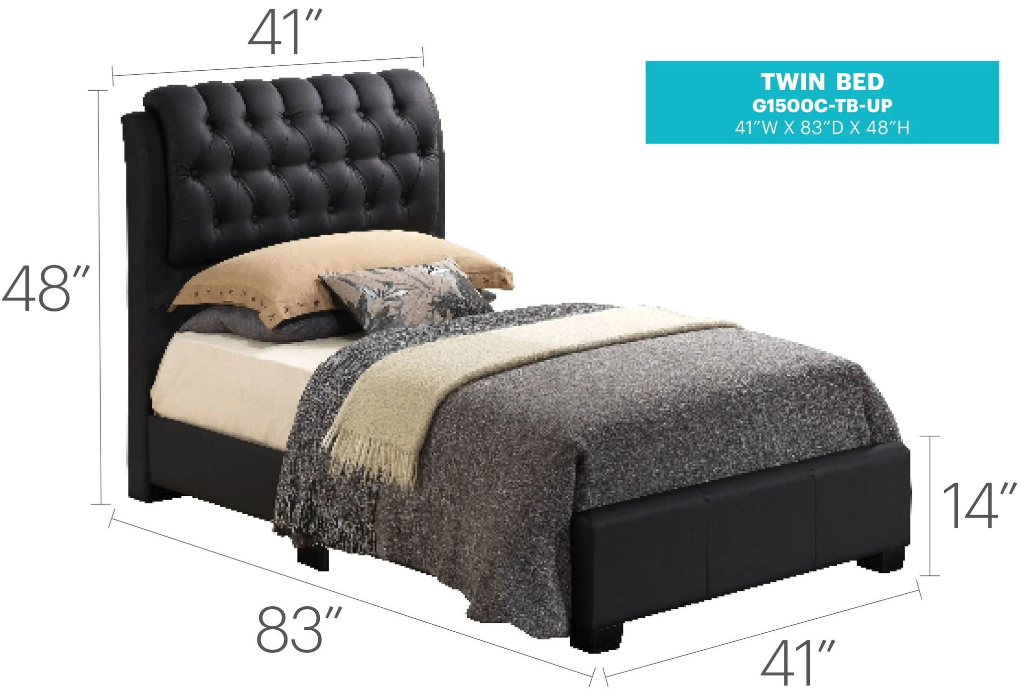 Tufted Upholstered Bed - Image 27