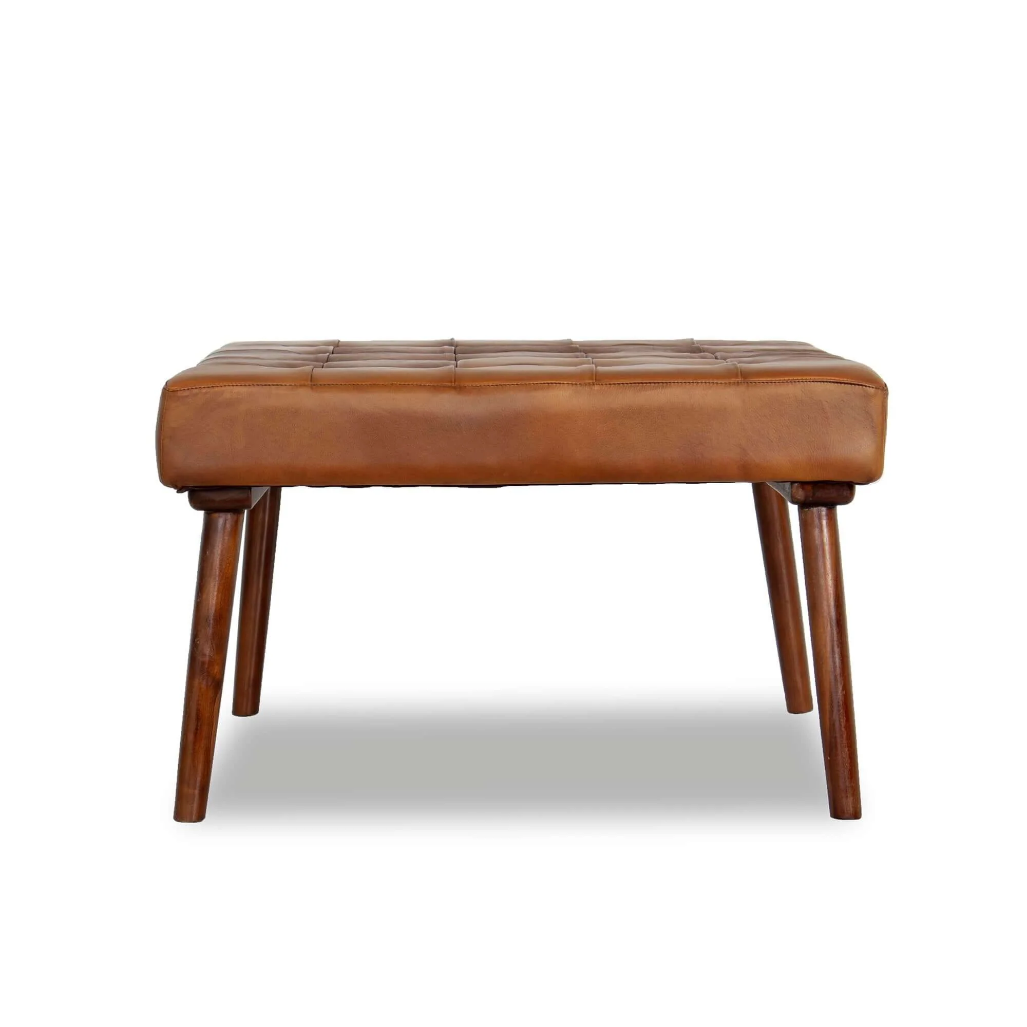 Mark - Tufted Square Genuine Upholstered Ottoman - Image 2