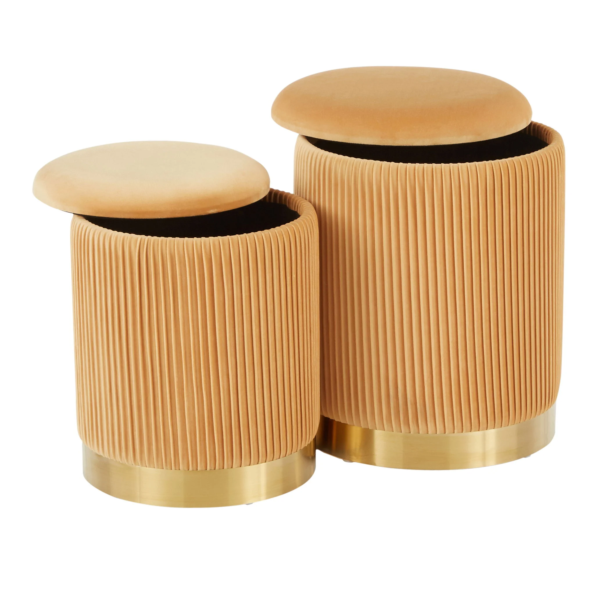 Marla - Contemporary Nesting Pleated Ottoman Set - Image 18