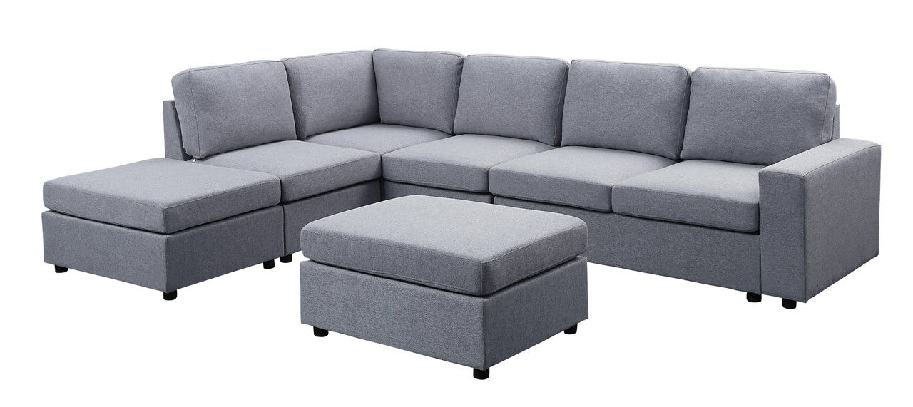 Marley - 7 Seat Reversible Modular Sectional Sofa With Ottoman - Image 3