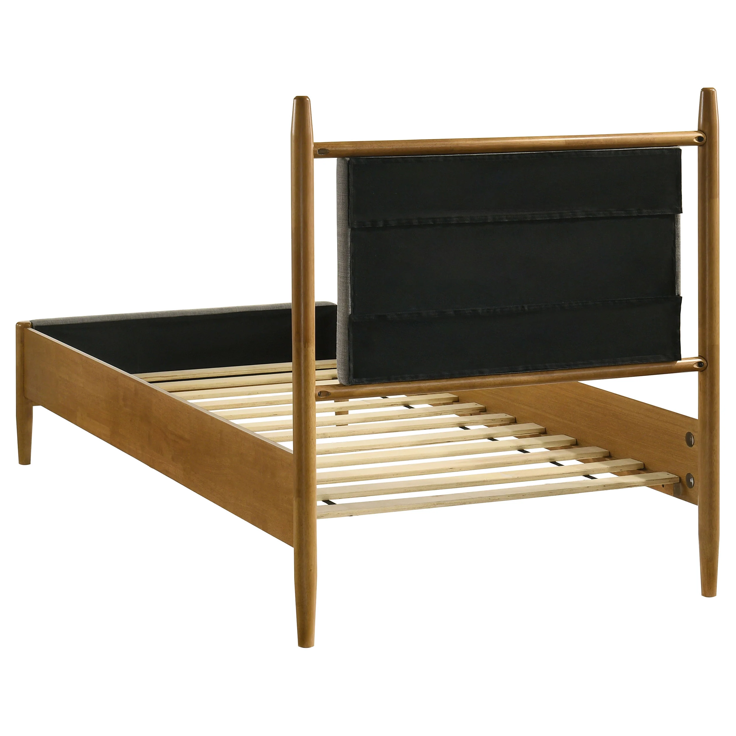 Mason 46-inch Twin Platform Bed in Grey and Light Brown - Image 2