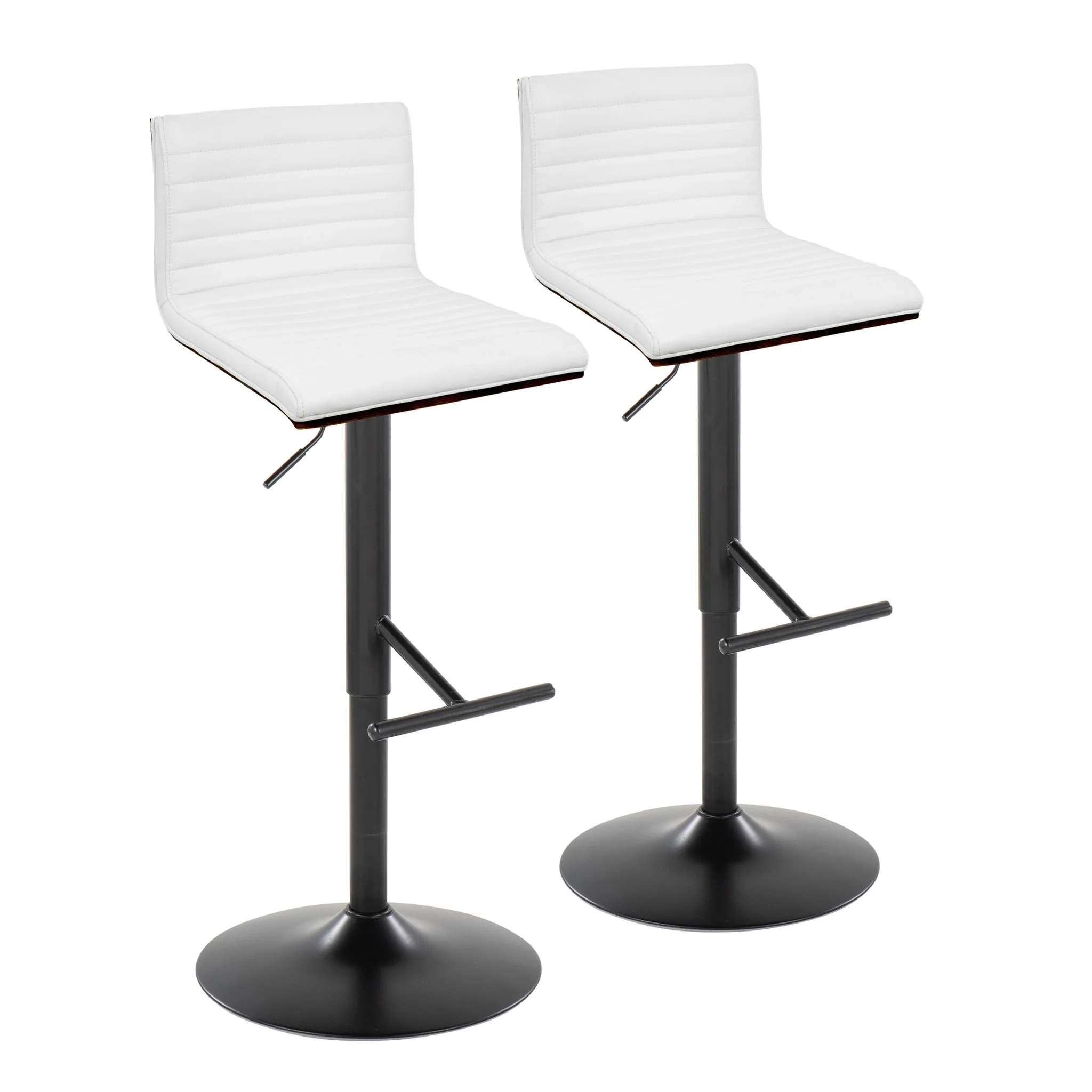 Mason - Contemporary Adjustable Barstool With Swivel With Straight T Footrest (Set of 2) - Image 2