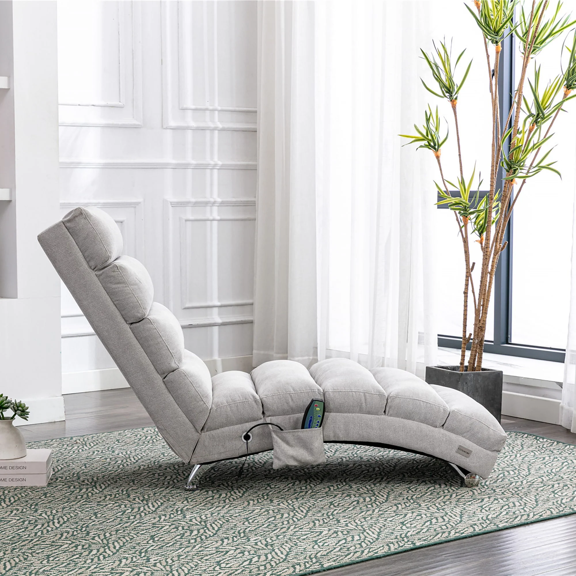 Massage Chaise Lounge Indoor With Remote Control, Ergonomic Electric Massage Lounger - Image 41