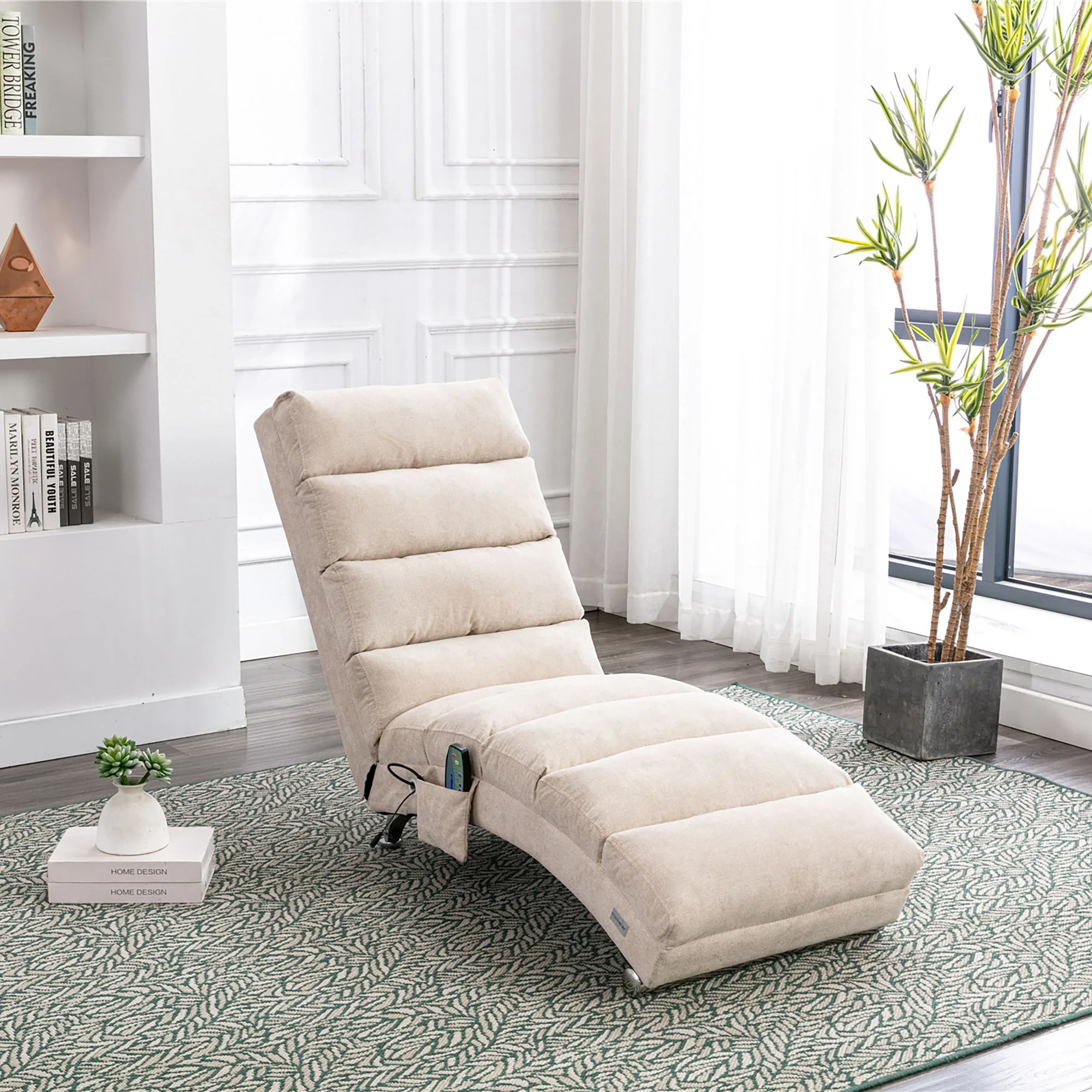 Massage Chaise Lounge Indoor With Remote Control, Ergonomic Electric Massage Lounger - Image 52