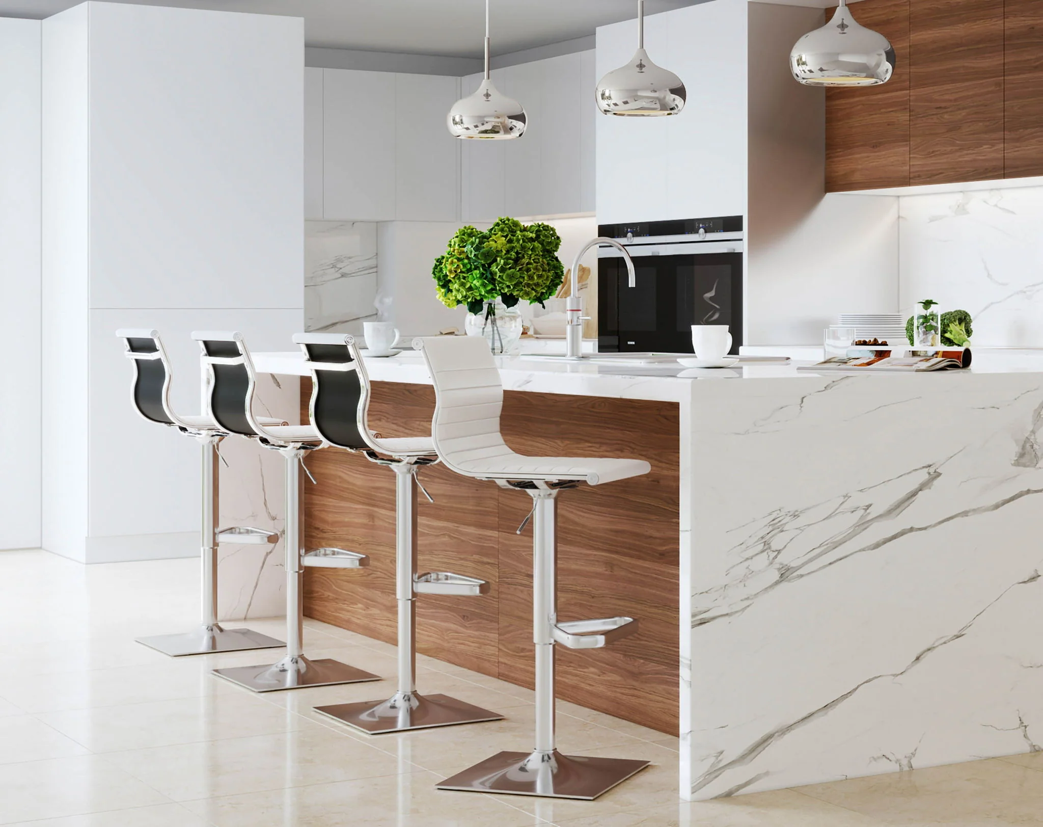 Masters - Contemporary Adjustable Barstool With Swivel - Image 8