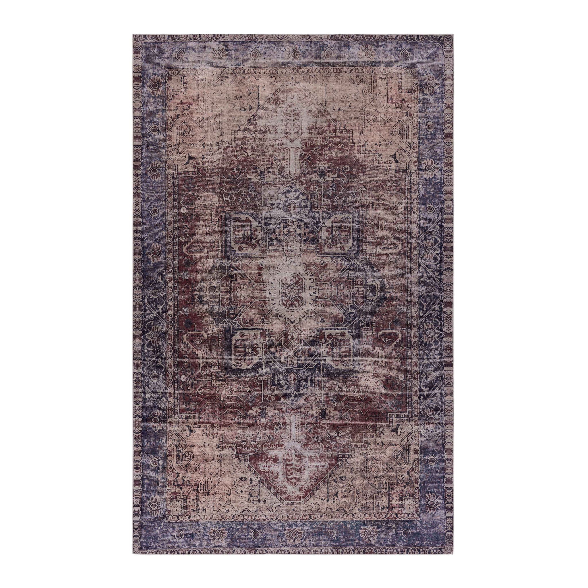 Maval - 3' X 5' Washable Area Rug - Burgundy - Image 4