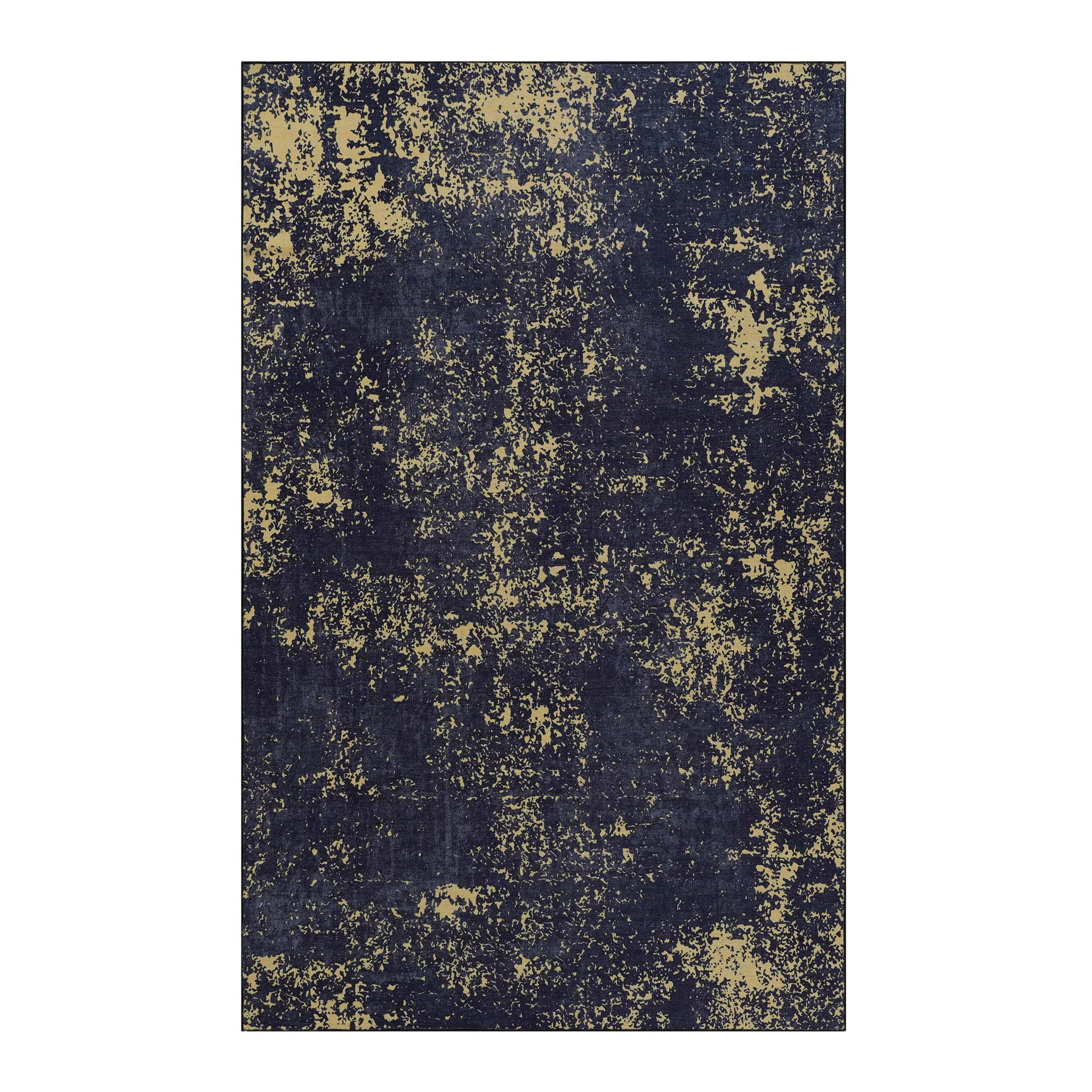 Maval - 6' X 9' Washable Area Rug - Black / Gold - Image 3