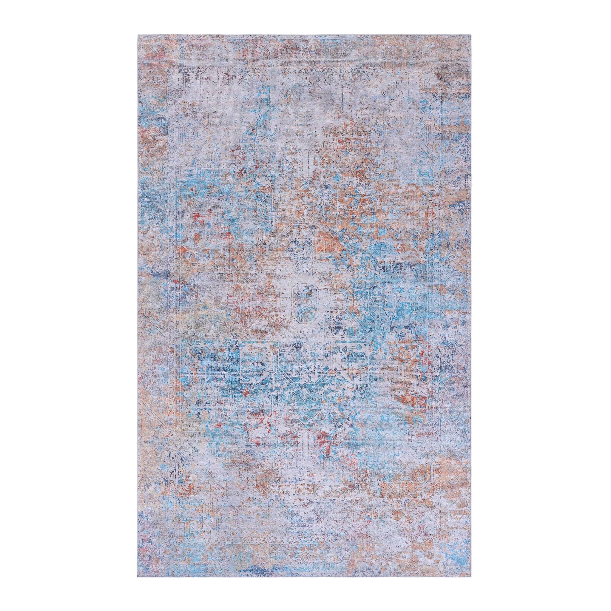 Maval - 6' X 9' Washable Area Rug - Yellow - Image 2