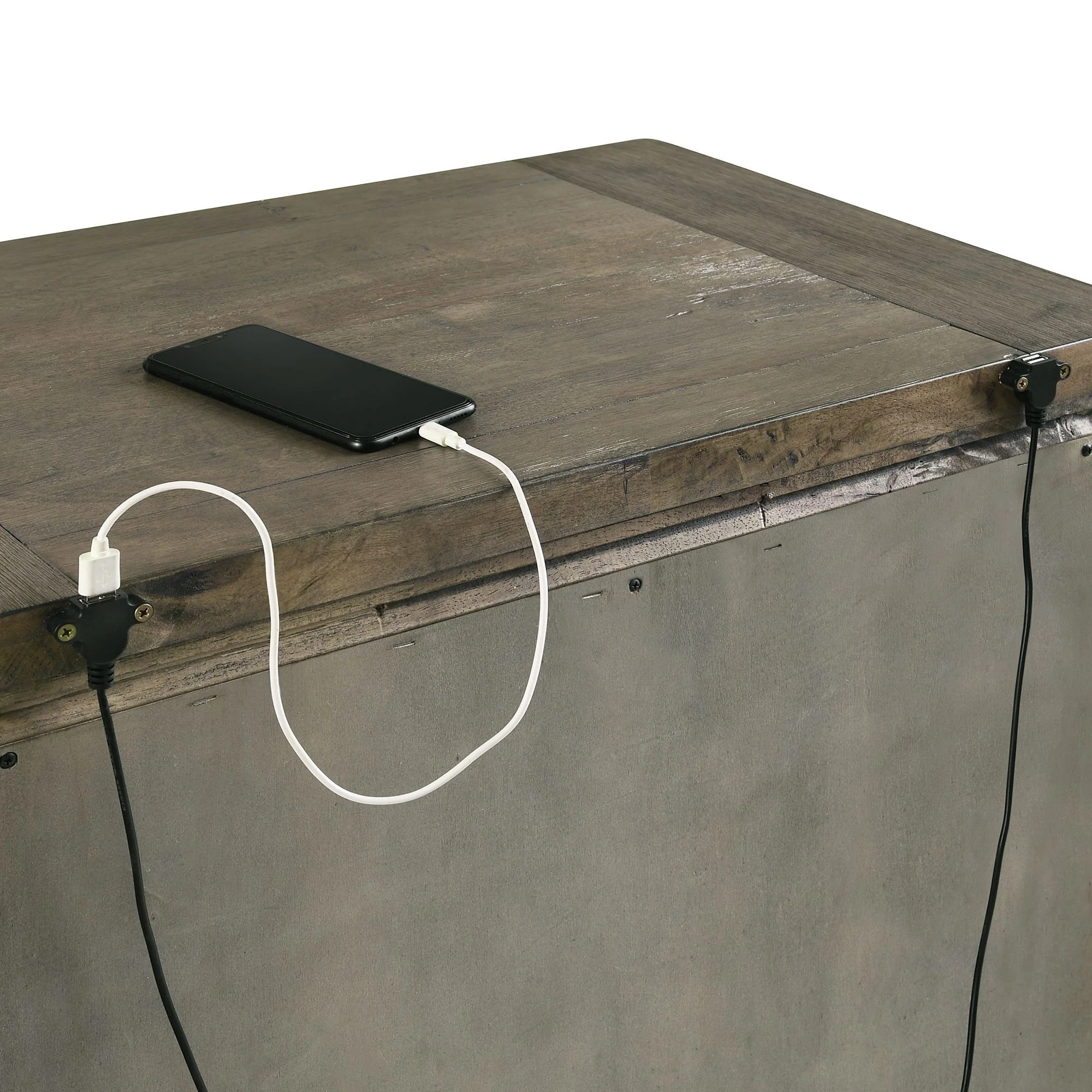 Maverick - Nightstand With USB - Gray - Image 5