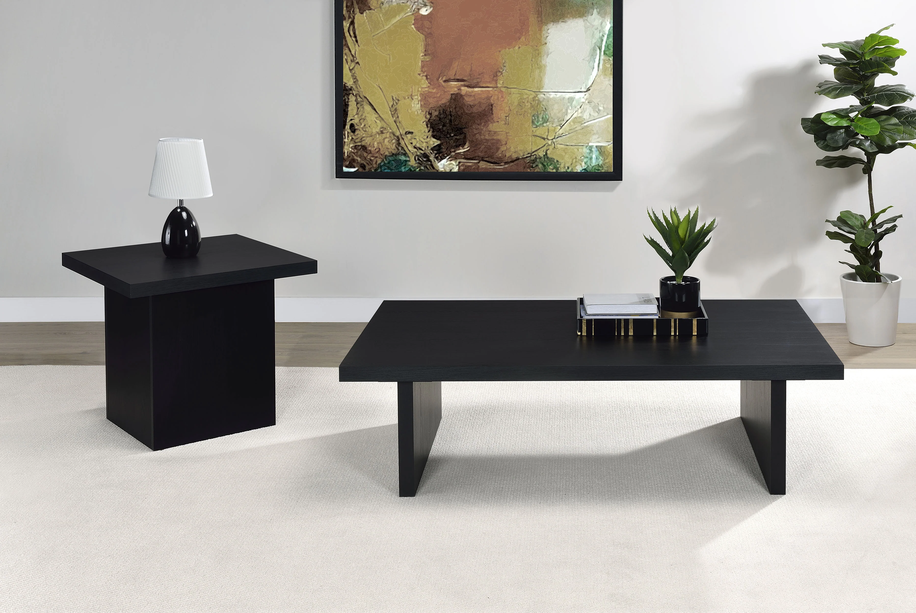 Max Square Engineered Laminate End Table in Black - Image 8