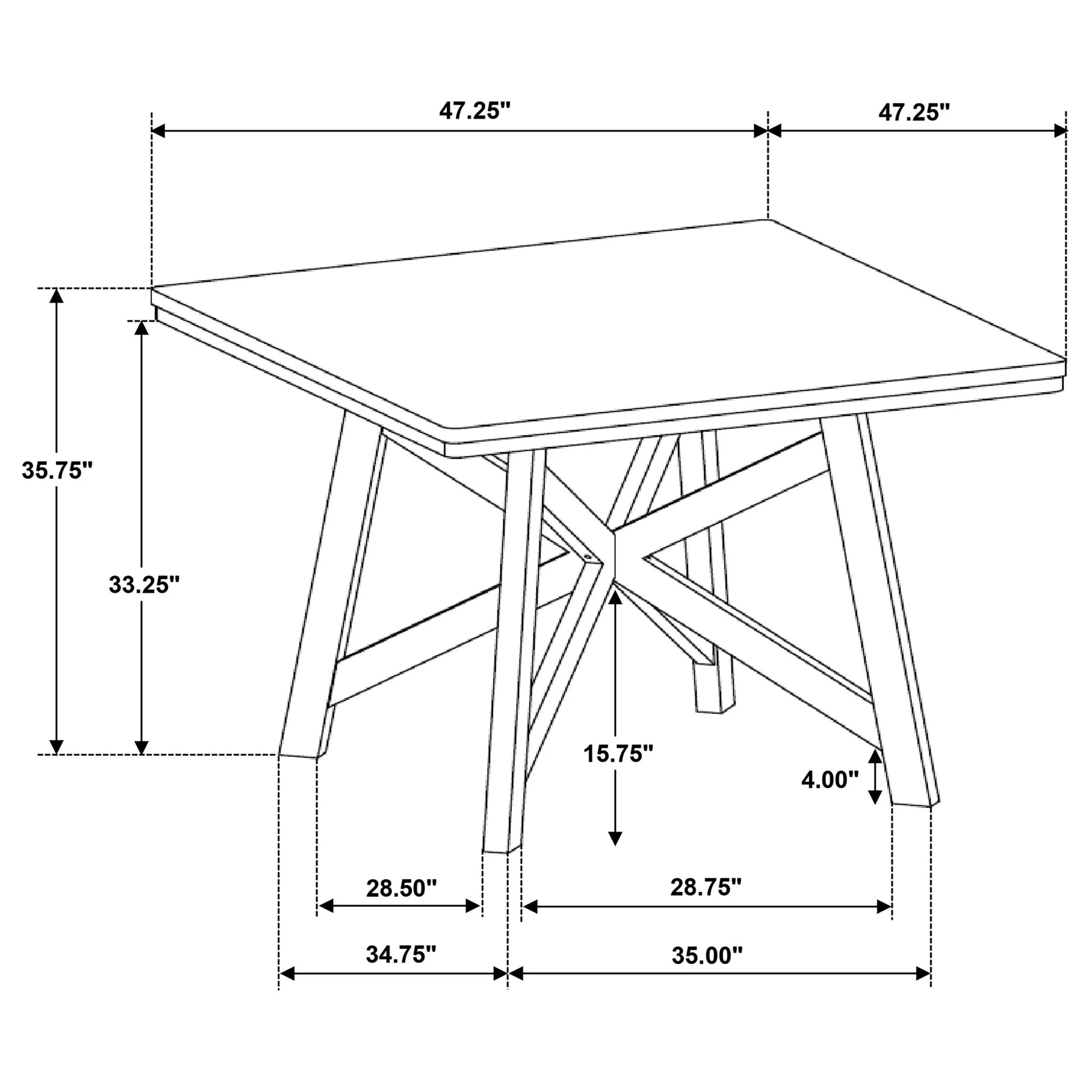 Maxine - Square Counter Height Dining Table - Brown - Image 3
