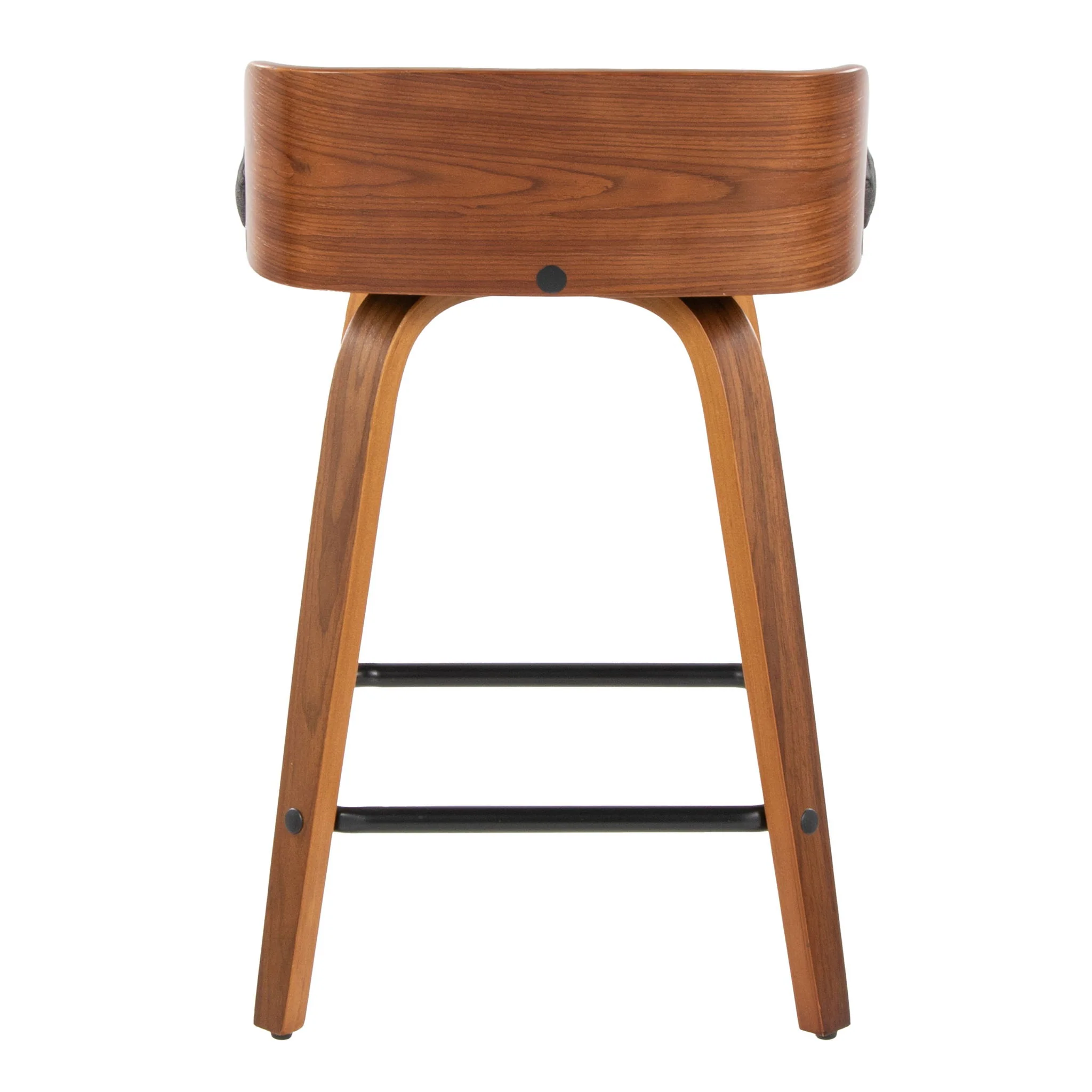 Maya - Mid Century Modern Fixed Height Counter StoolSwivel And Square Footrest (Set of 2) - Image 4