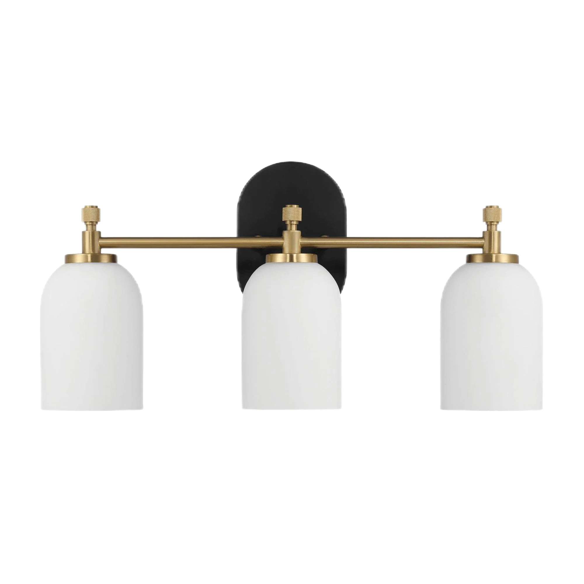 Meadows - 3 Lights Vanity Brush Bathroom Wall Light For Bathroom Over Mirror - Black / Gold / White - Image 8