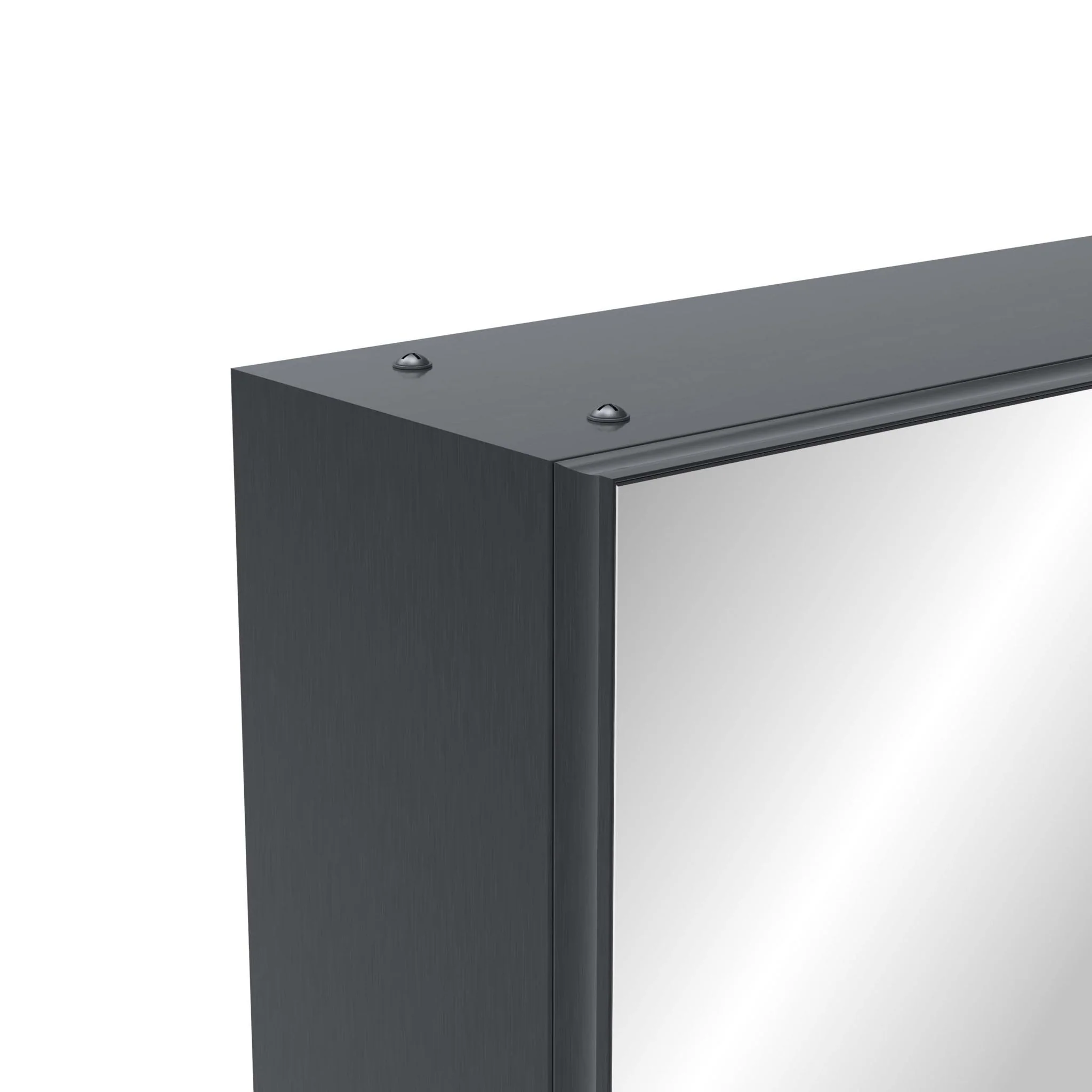 Medicine Cabinet, Wall Mounted Bathroom Mirror With Storage, Adjustable Shelves - Black Brown - Image 2