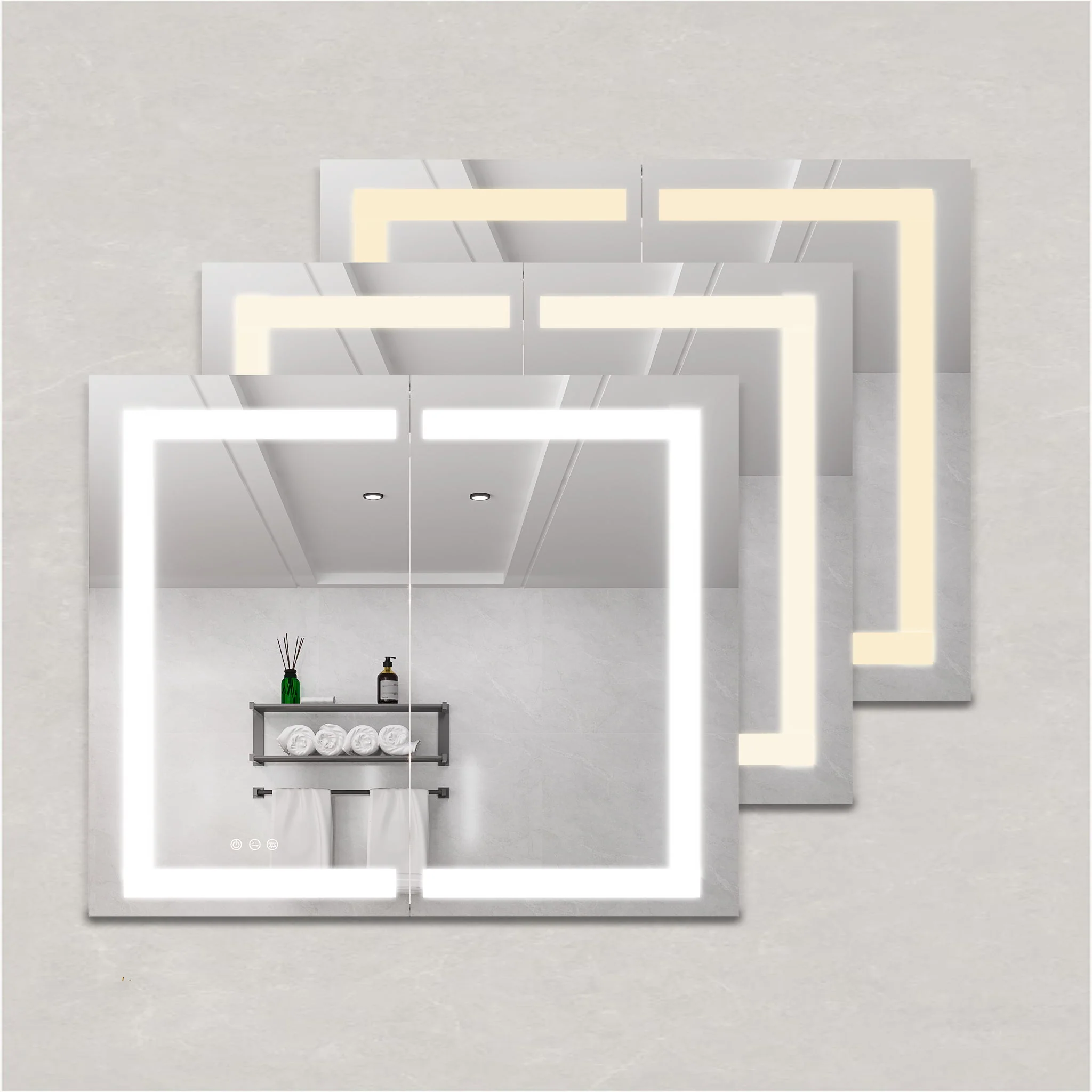 Medicine Cabinet With LED Vanity Mirror, Anti-Fog, Waterproof, Dimmable With Touch Switch - Image 15