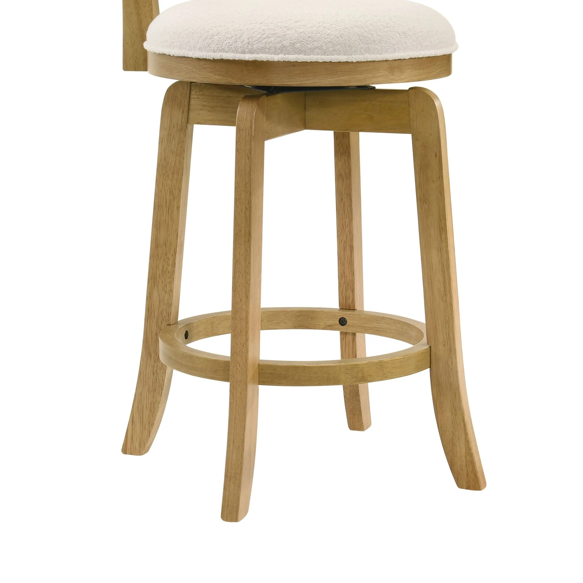Melindra - Modern Farmhouse Swivel Wood Counter Height Kitchen Bar Stool - Image 12