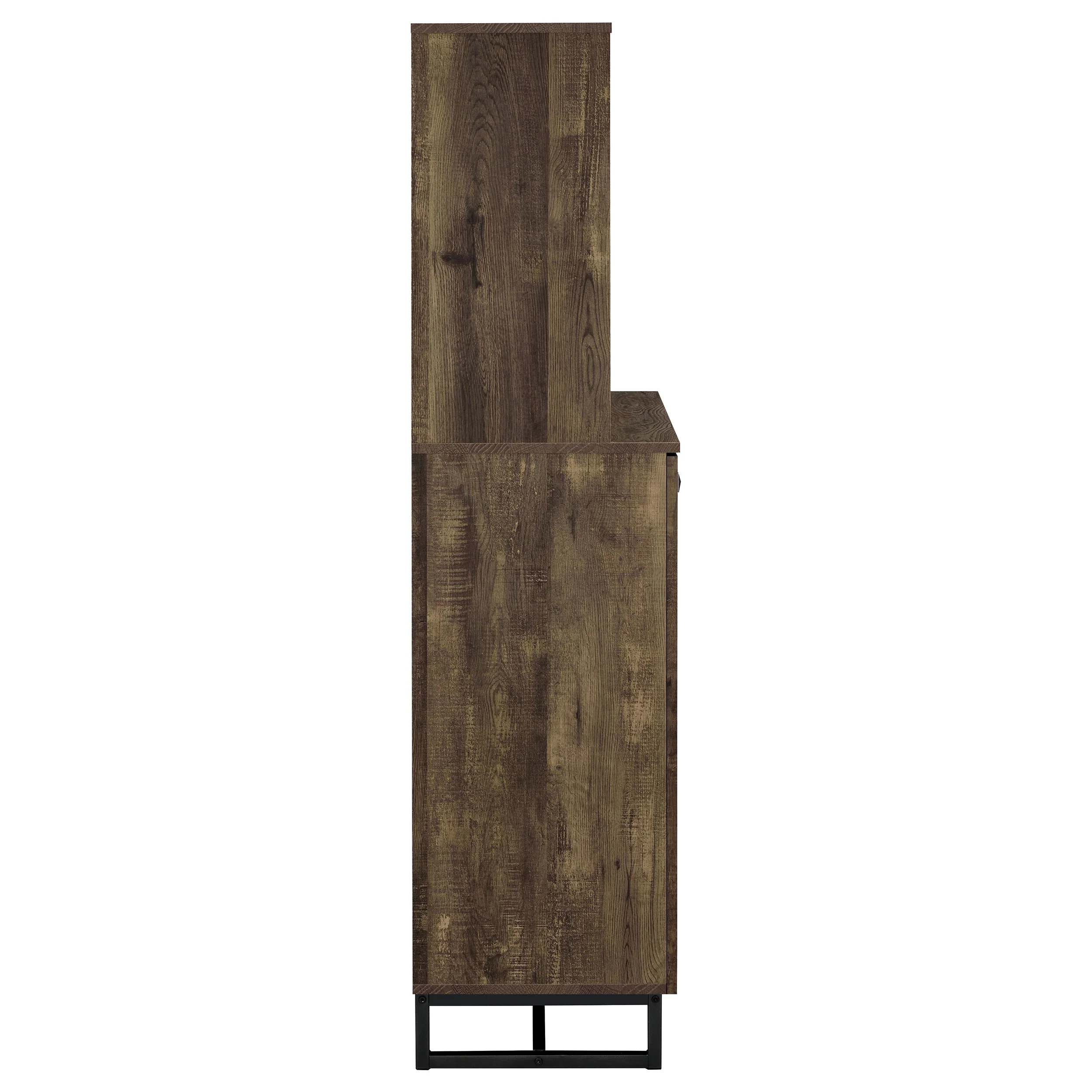 Mendoza 2-Door Wine Cabinet, Rustic Oak - Image 10