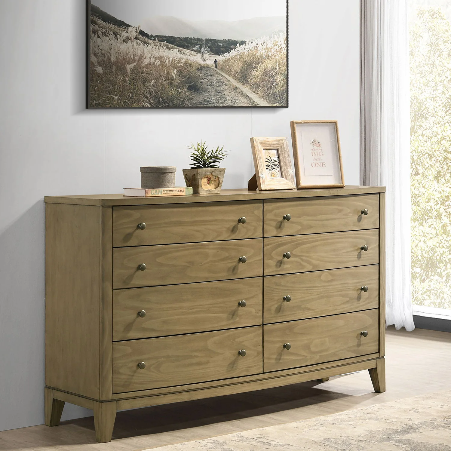 Menlo - 8 Drawer Dresser Cabinet - Natural - Image 5