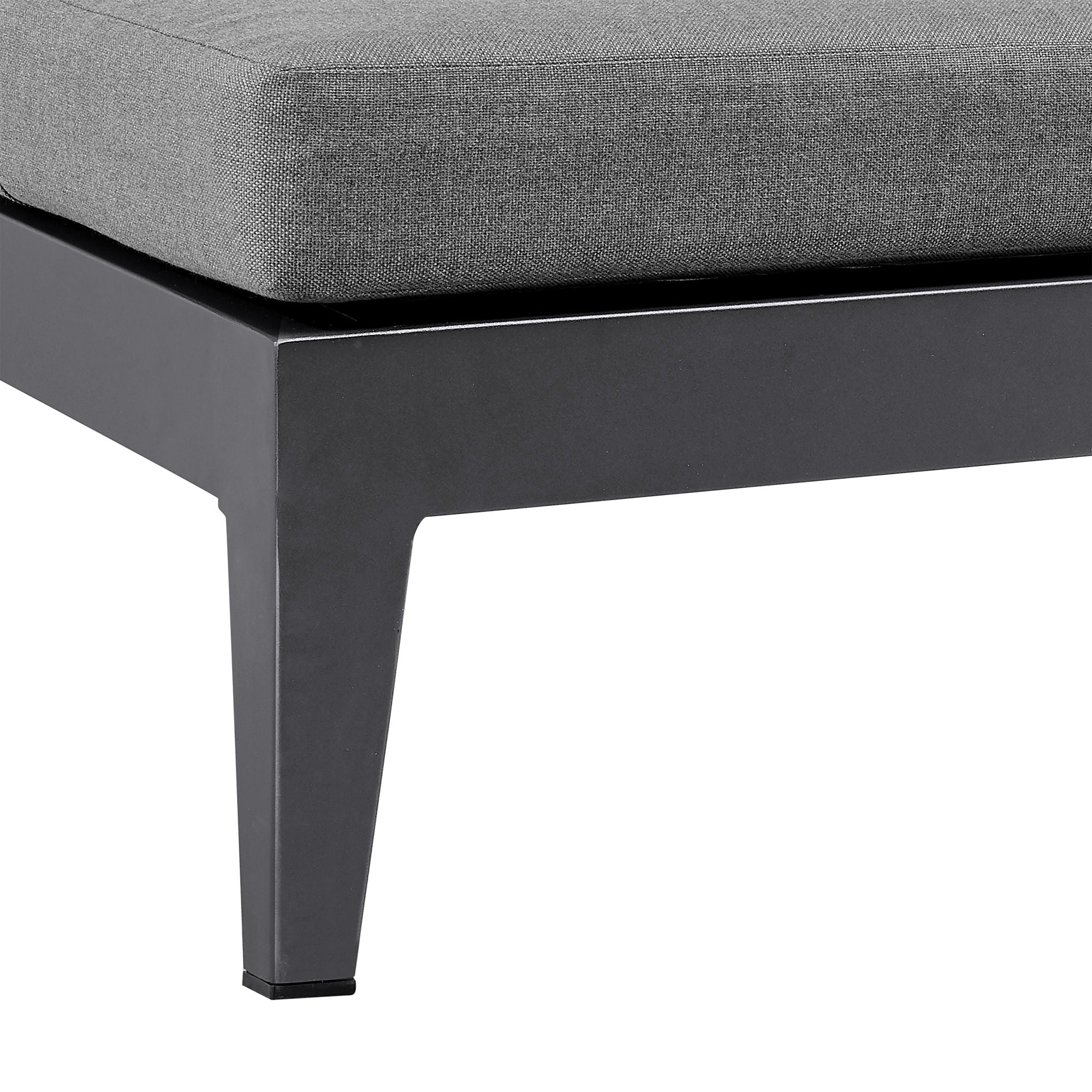 Menorca - Outdoor Patio Adjustable Chaise Lounge Chair In Aluminum With Gray Cushions - Image 9