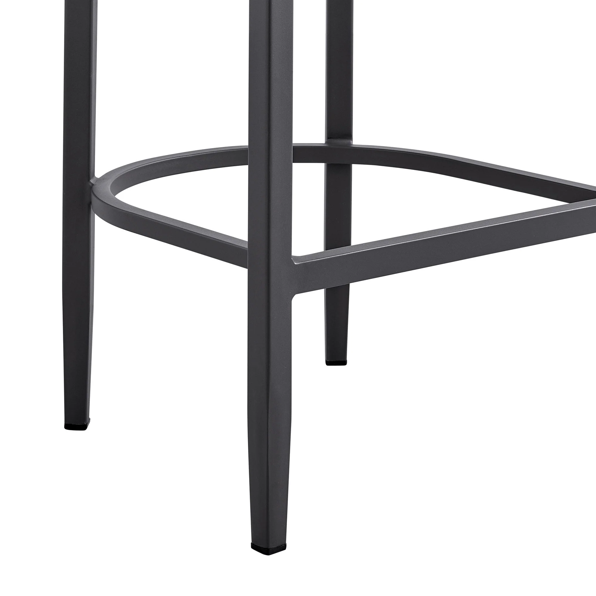 Menorca - Outdoor Patio Bar Stool In Aluminum With Gray Cushions - Image 2