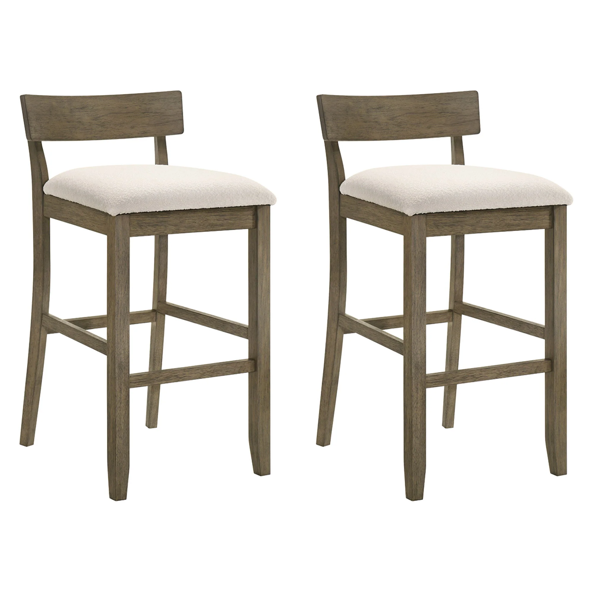 Merie - Modern Transitional Wood Bar Height Kitchen Bar Stool - Image 5