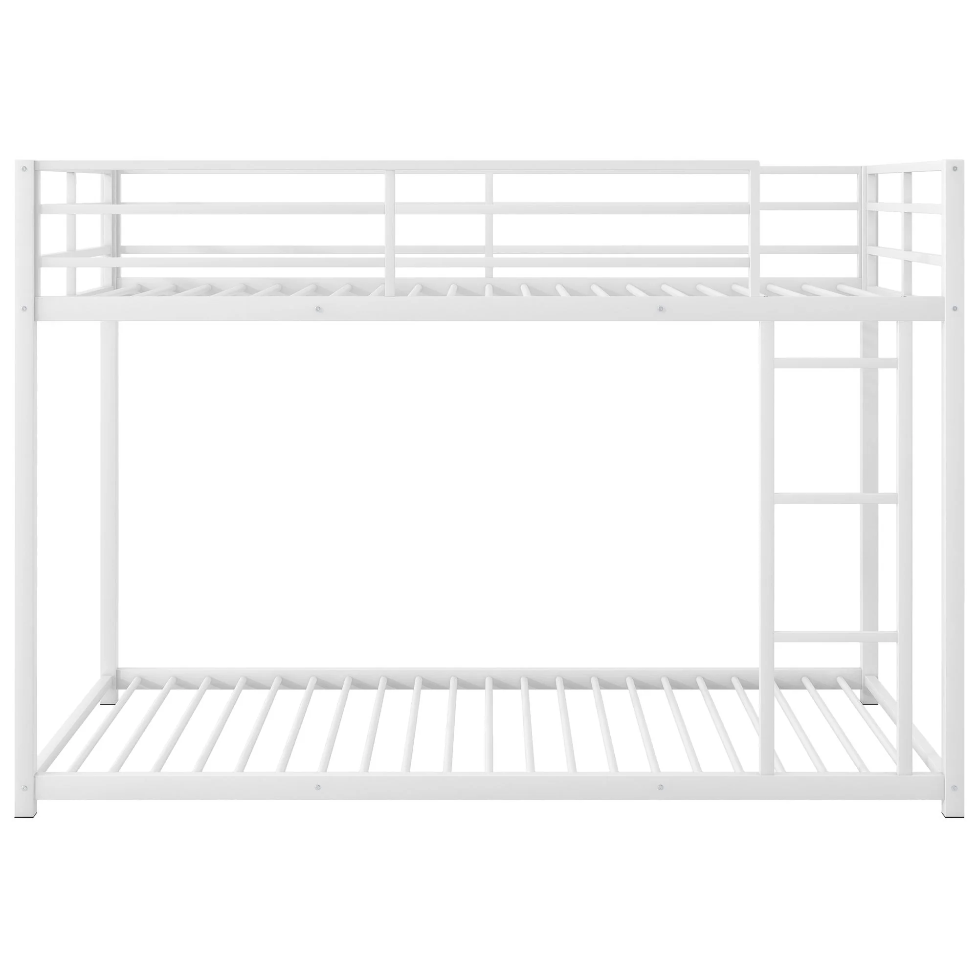 Metal Bunk Bed, Low Bunk Bed With Ladder - Image 32