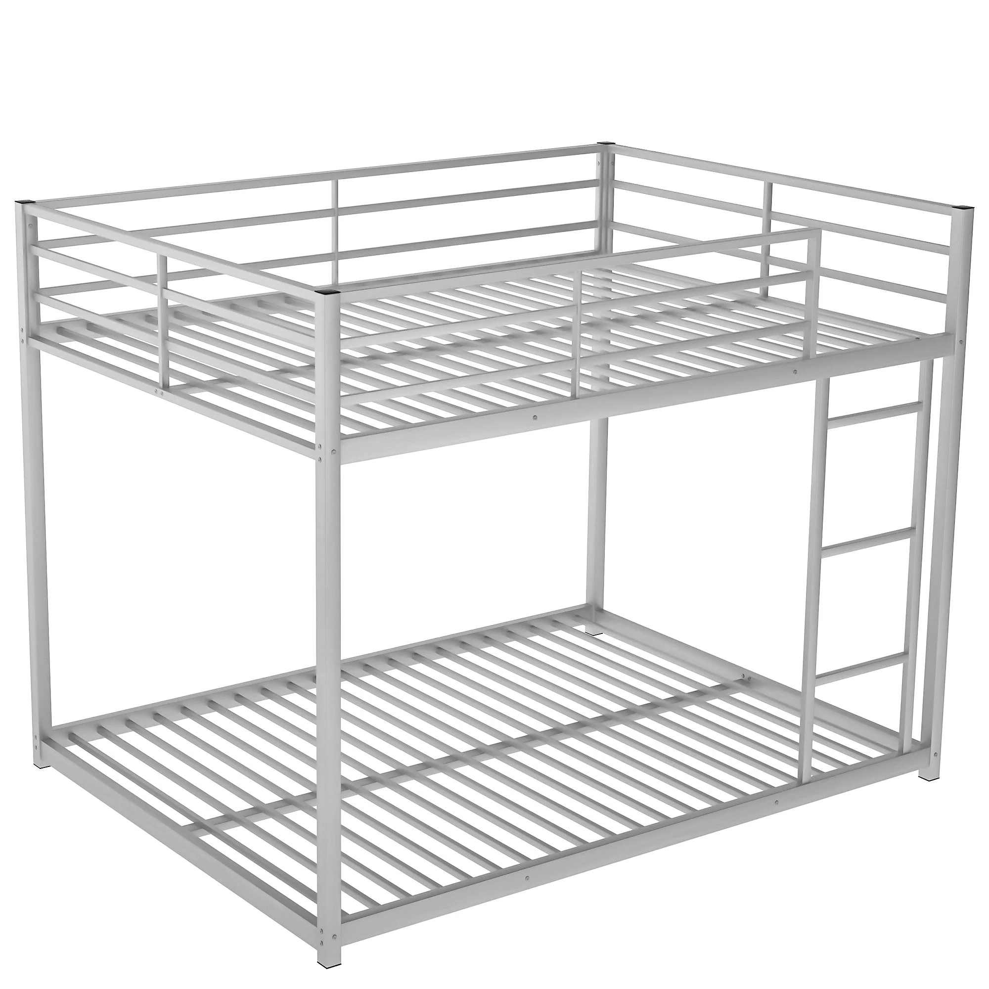 Metal Bunk Bed, Low Bunk Bed With Ladder - Image 47