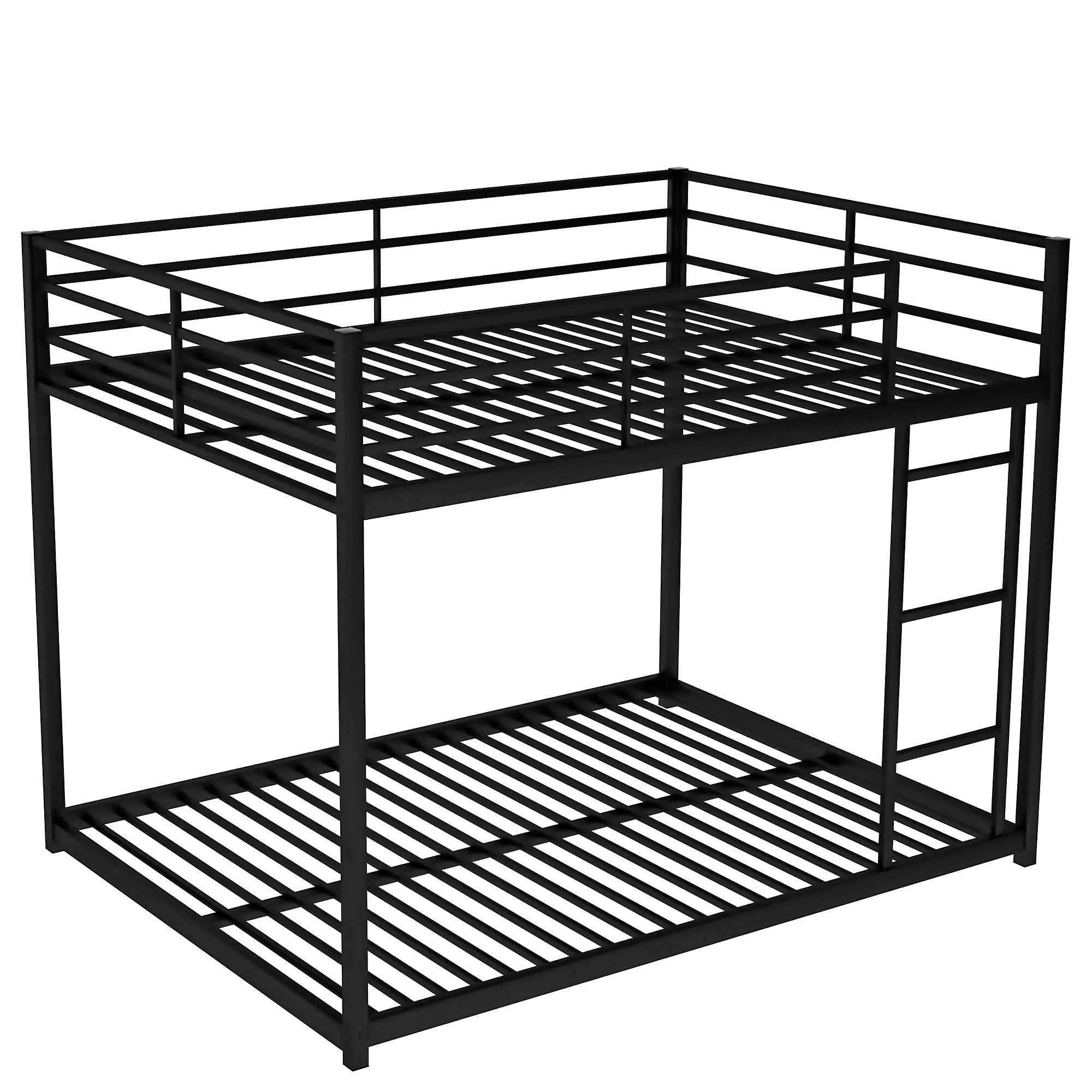 Metal Bunk Bed, Low Bunk Bed With Ladder - Image 7