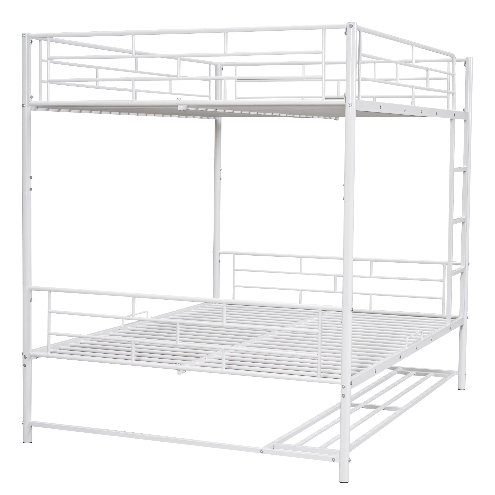 Metal Bunk Bed With Shelf And Guardrails - Image 8