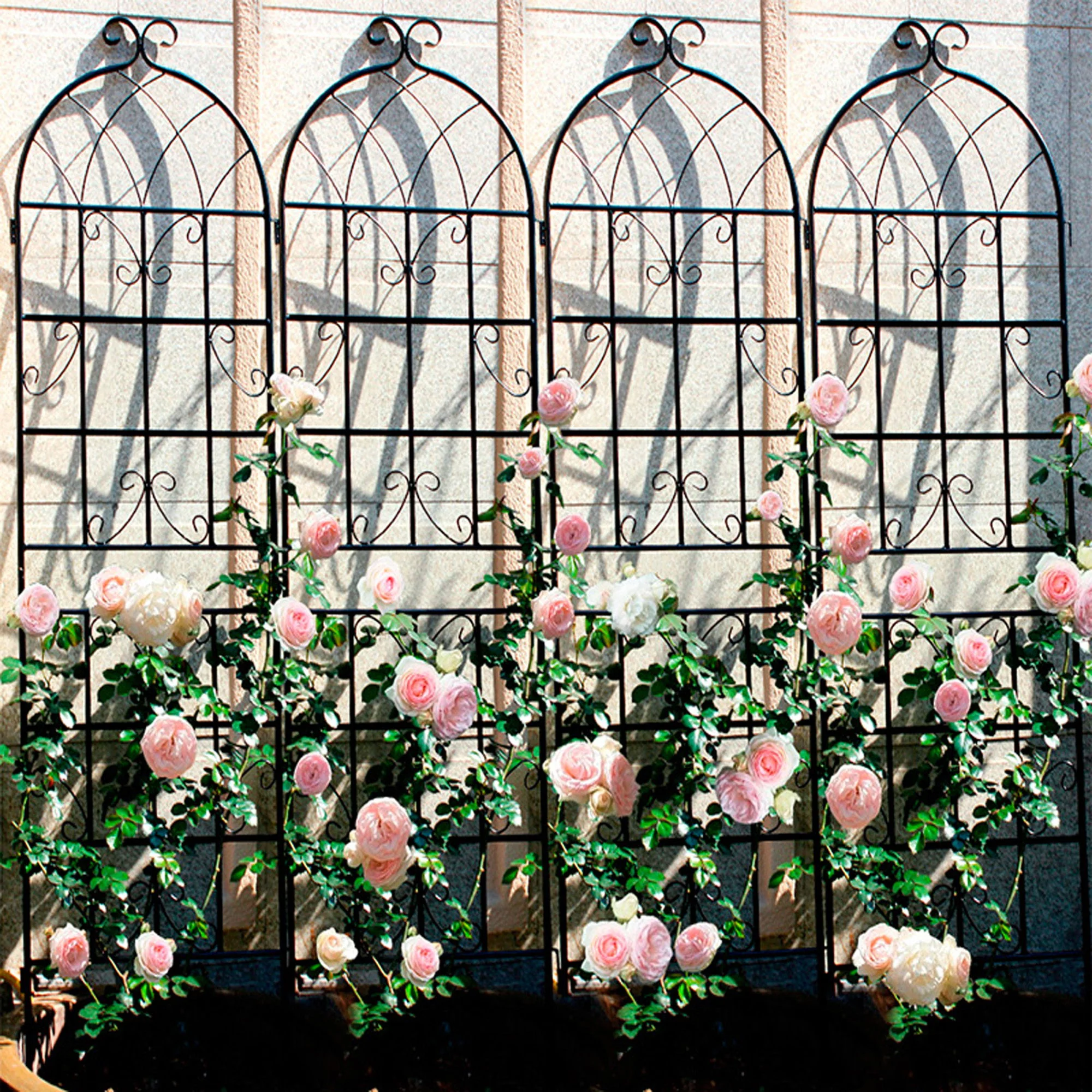 Metal Garden Rustproof Trellis For Climbing Plants Outdoor Flower Support - Image 23
