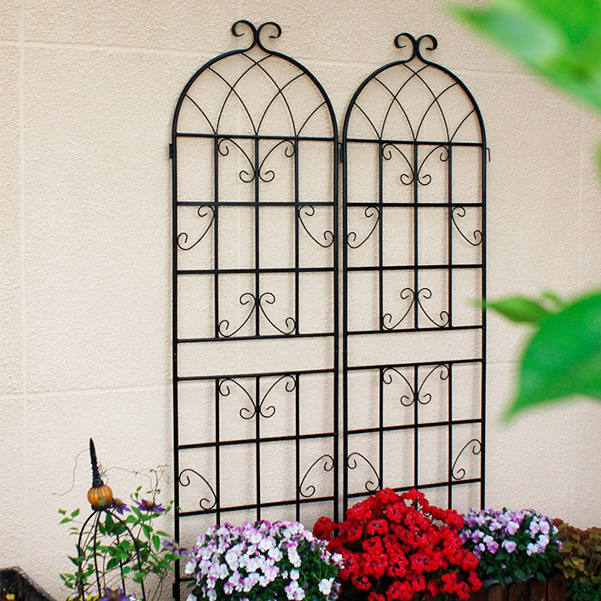 Metal Garden Rustproof Trellis For Climbing Plants Outdoor Flower Support - Image 24