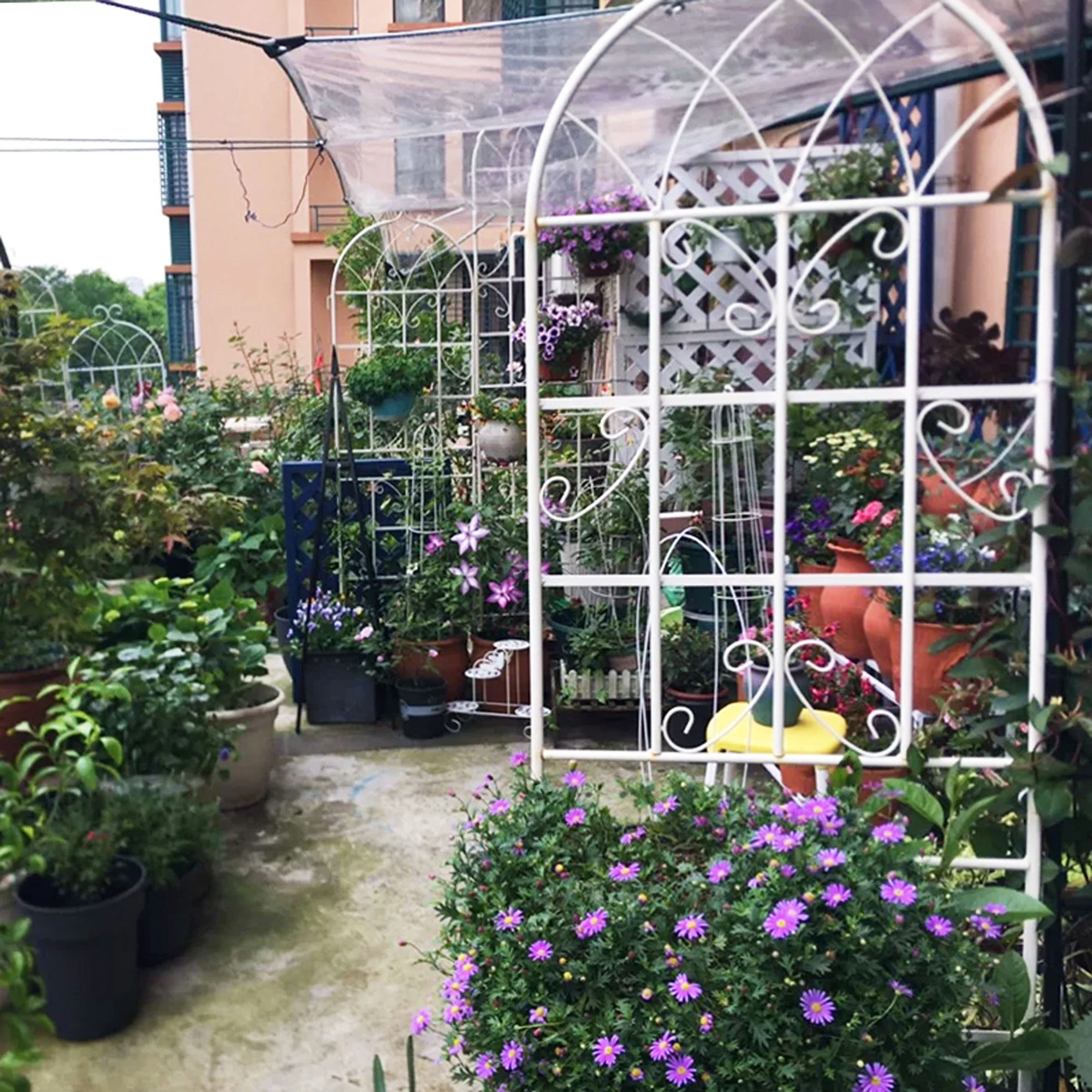 Metal Garden Rustproof Trellis For Climbing Plants Outdoor Flower Support - Image 37