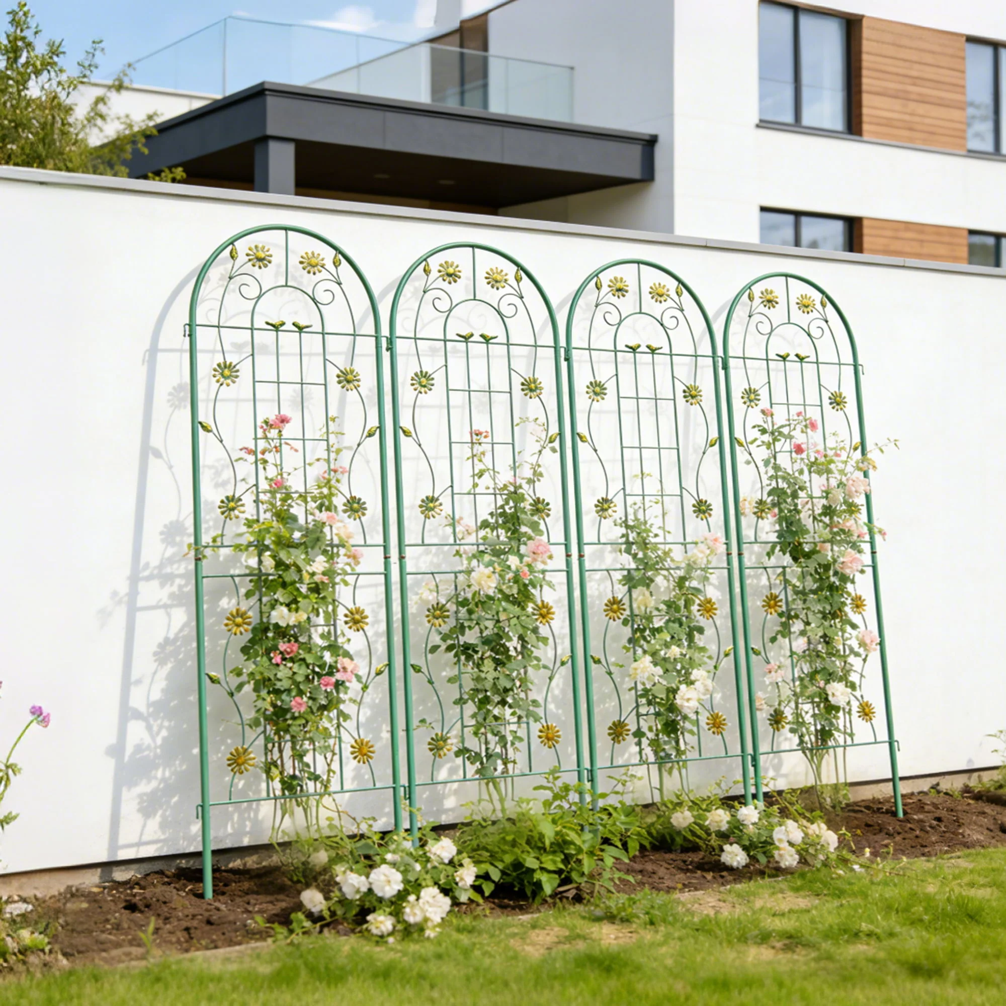 Metal Garden Trellis Rustproof Trellis For Climbing Plant Outdoor Flower Support - Image 46