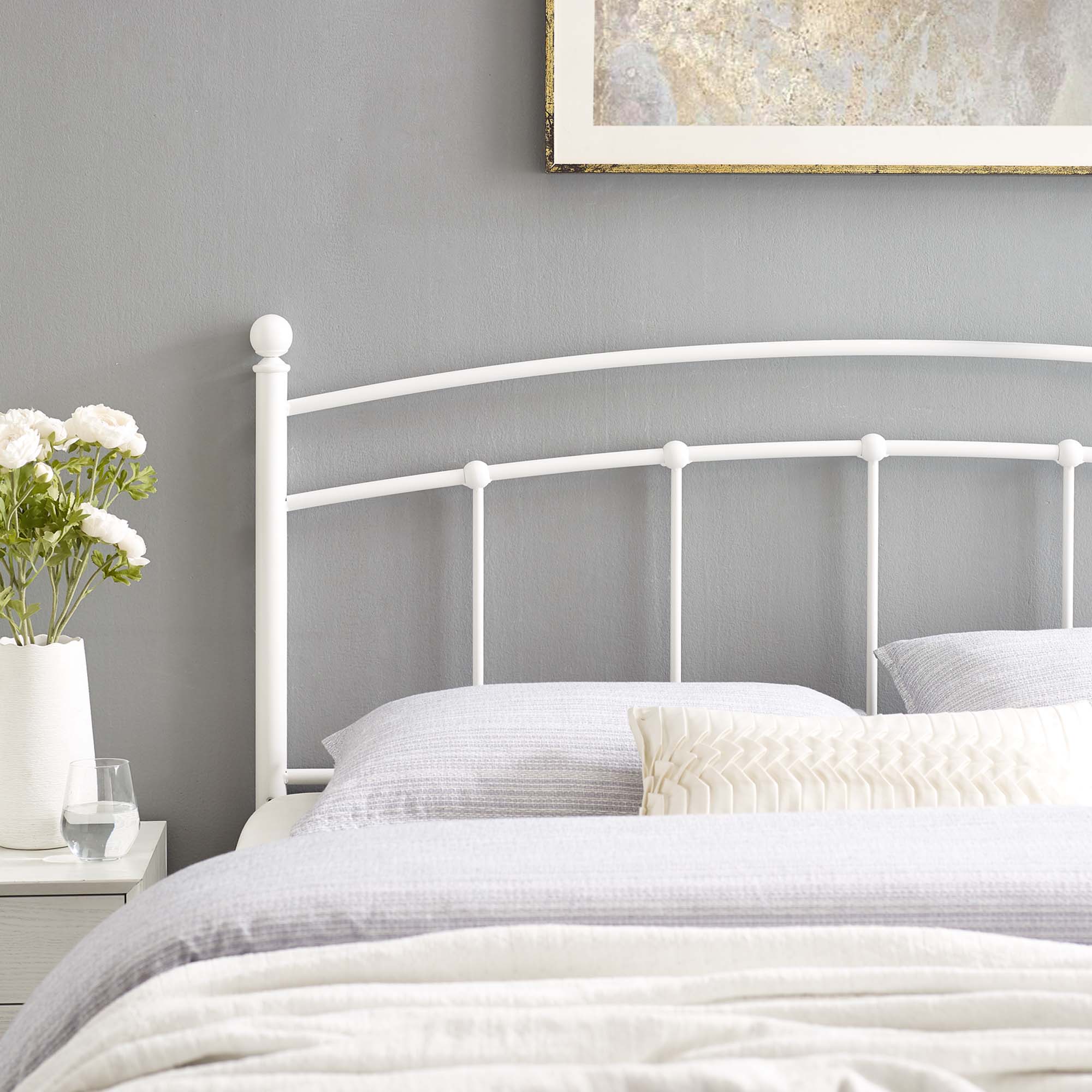 Metal Headboard with Arched Spindle Design - Image 20