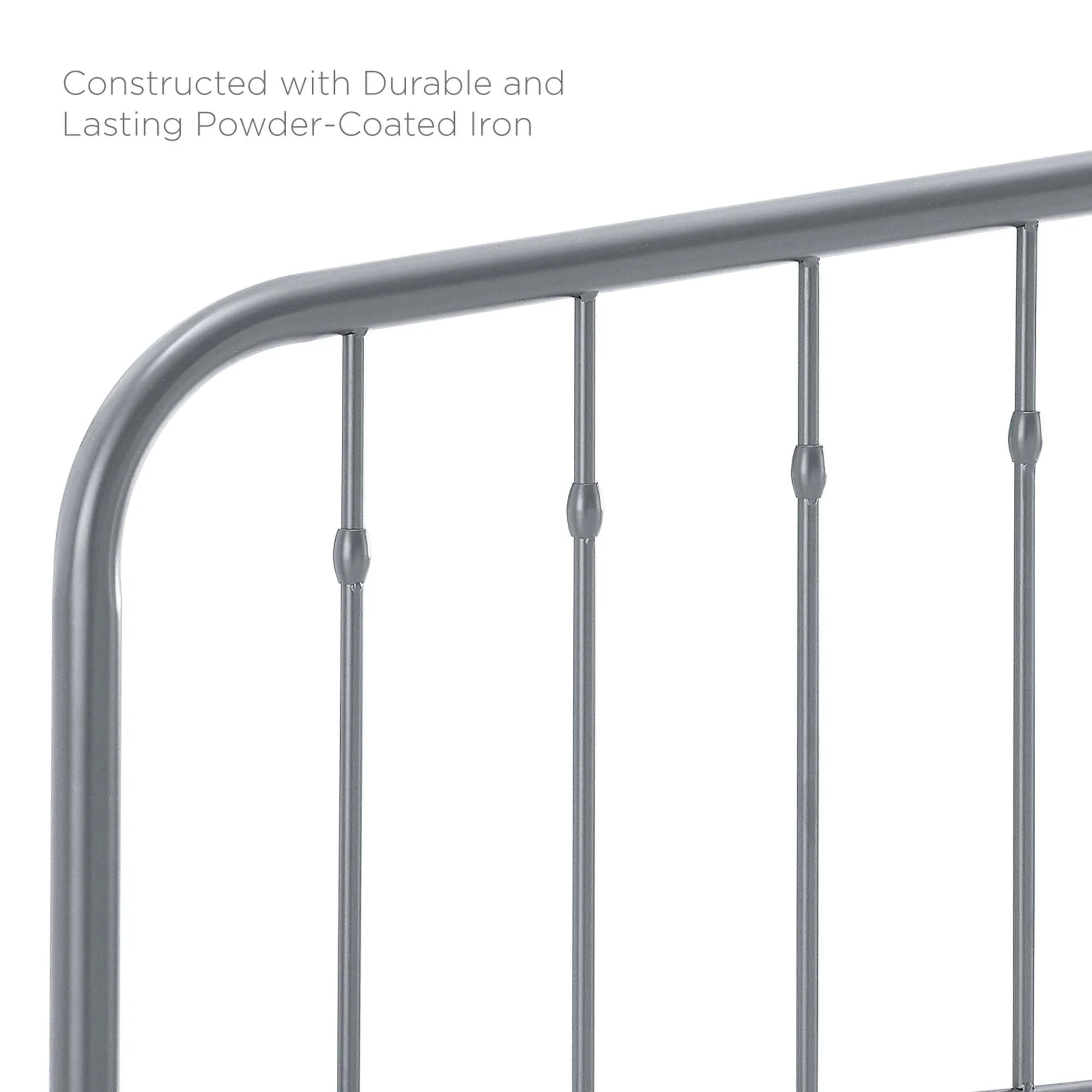 Metal Headboard with Arched Spindle Design - Image 52