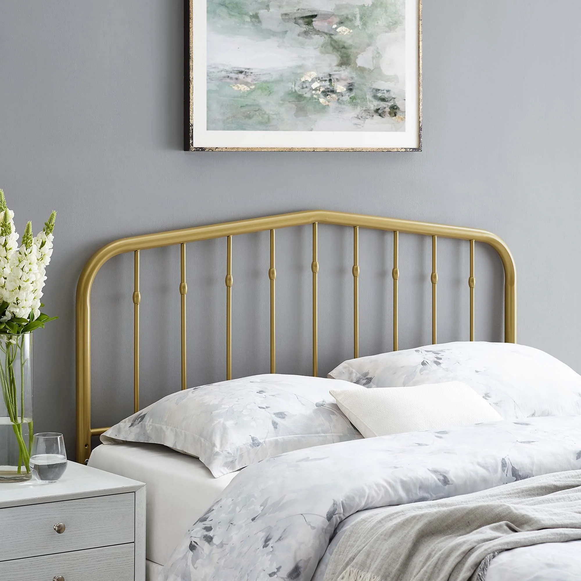 Metal Headboard with Arched Spindle Design - Image 75