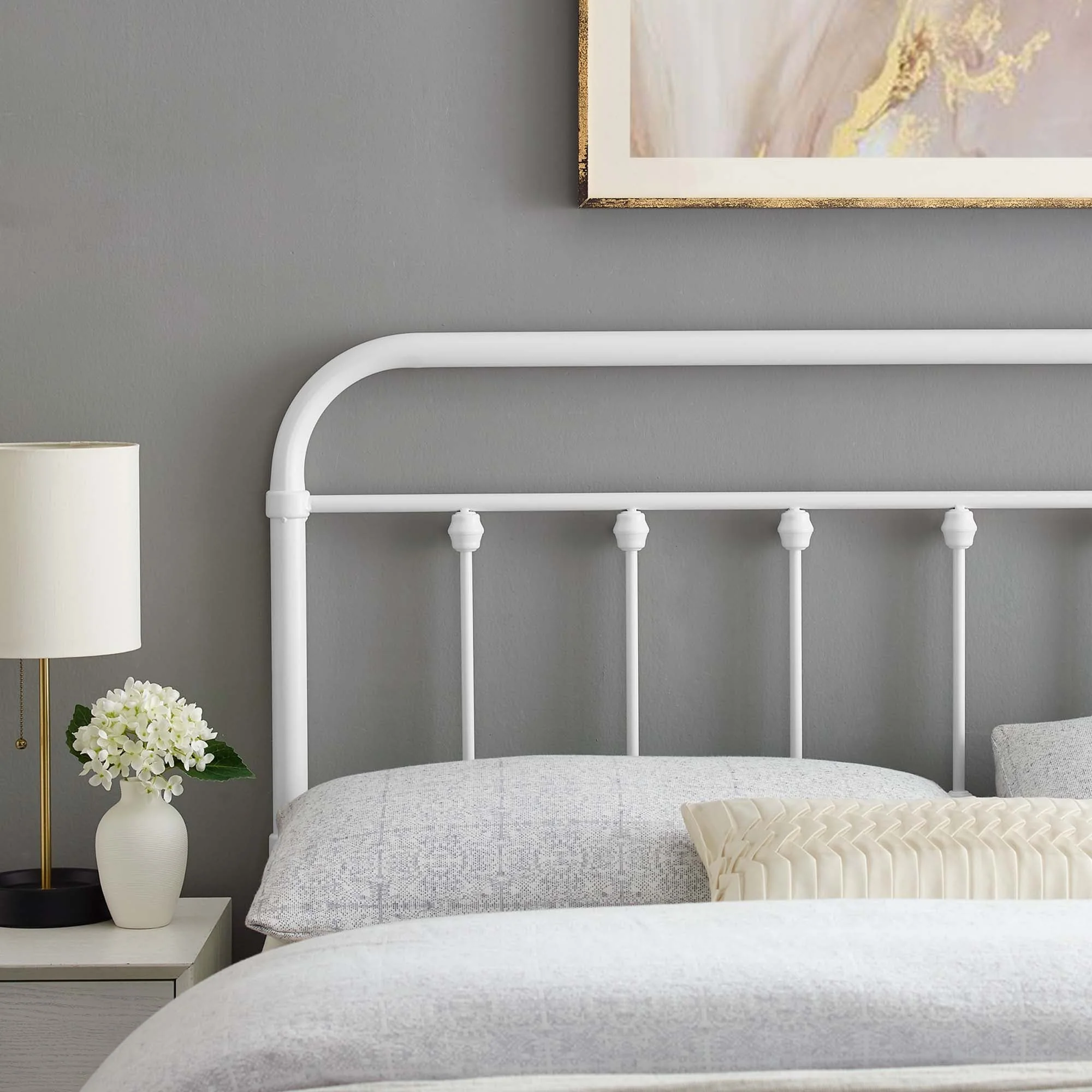 Metal Headboard with Farmhouse-Inspired Design - Image 39