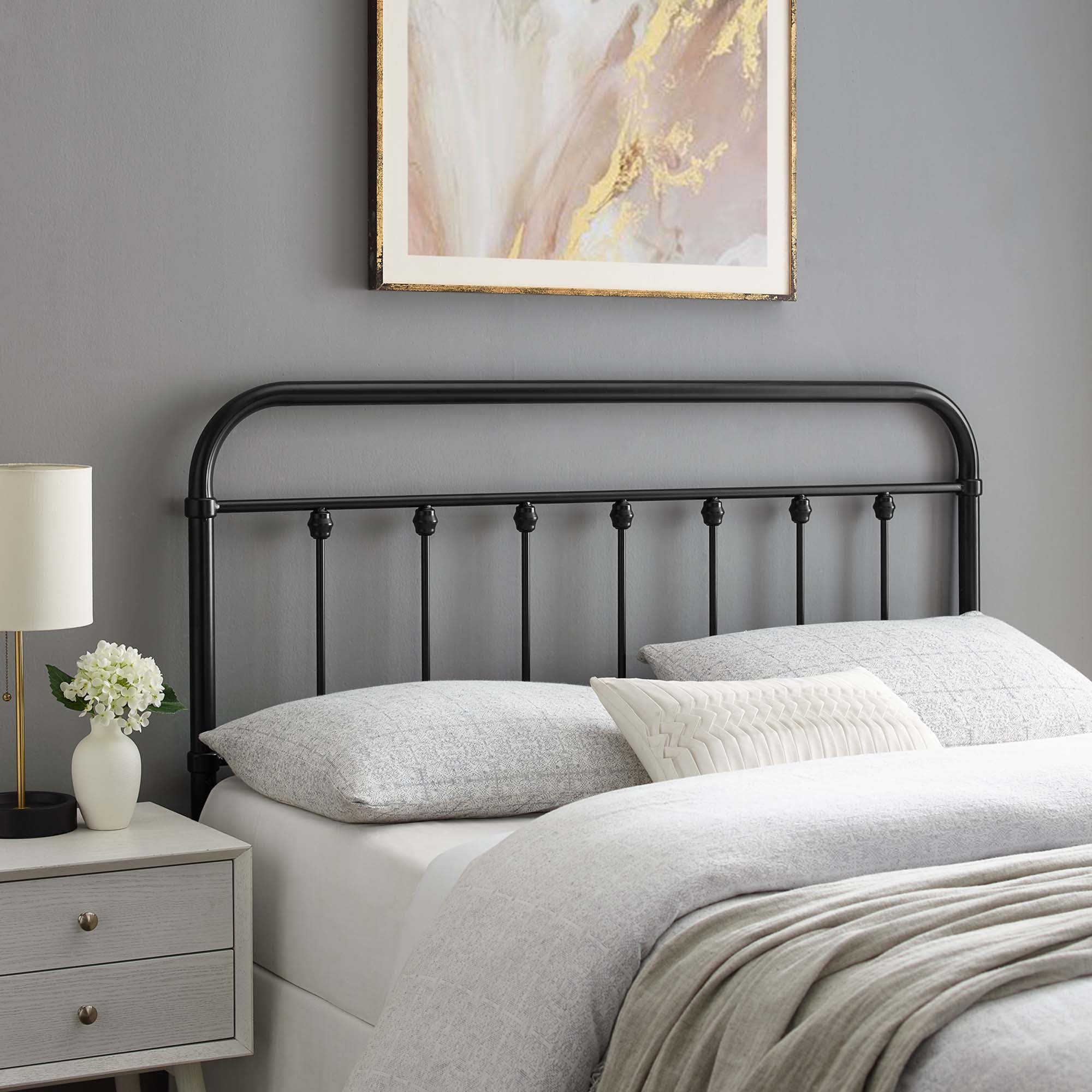 Metal Headboard with Farmhouse-Inspired Design - Image 65