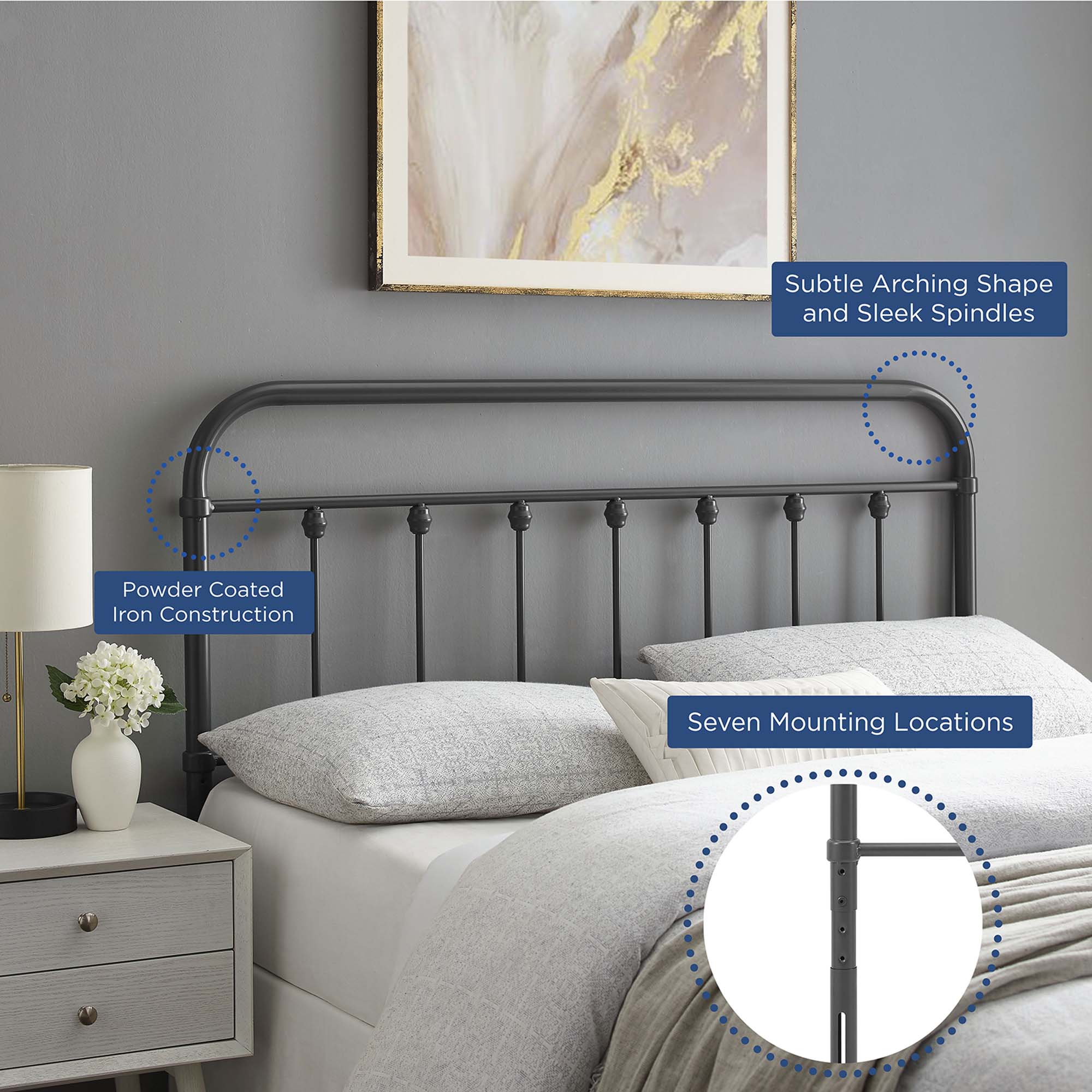 Metal Headboard with Farmhouse-Inspired Design - Image 8