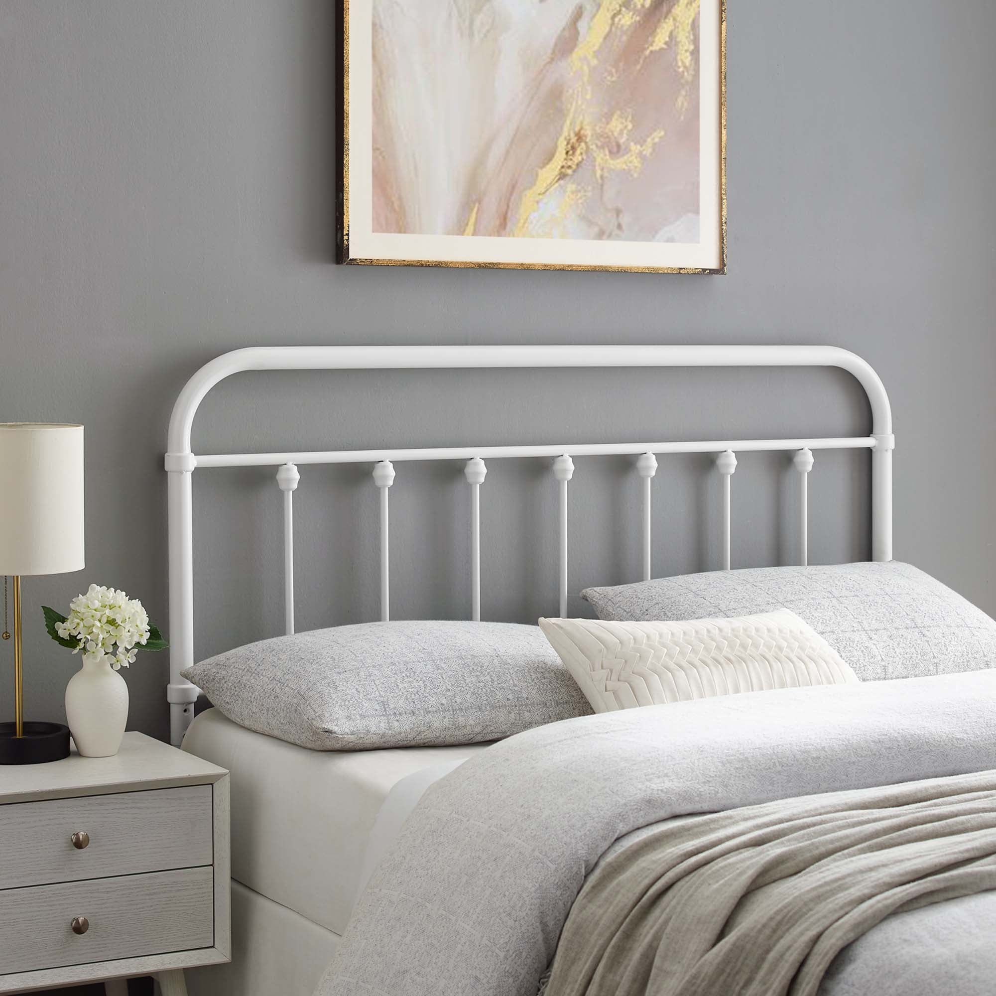 Metal Headboard with Farmhouse-Inspired Design - Image 80