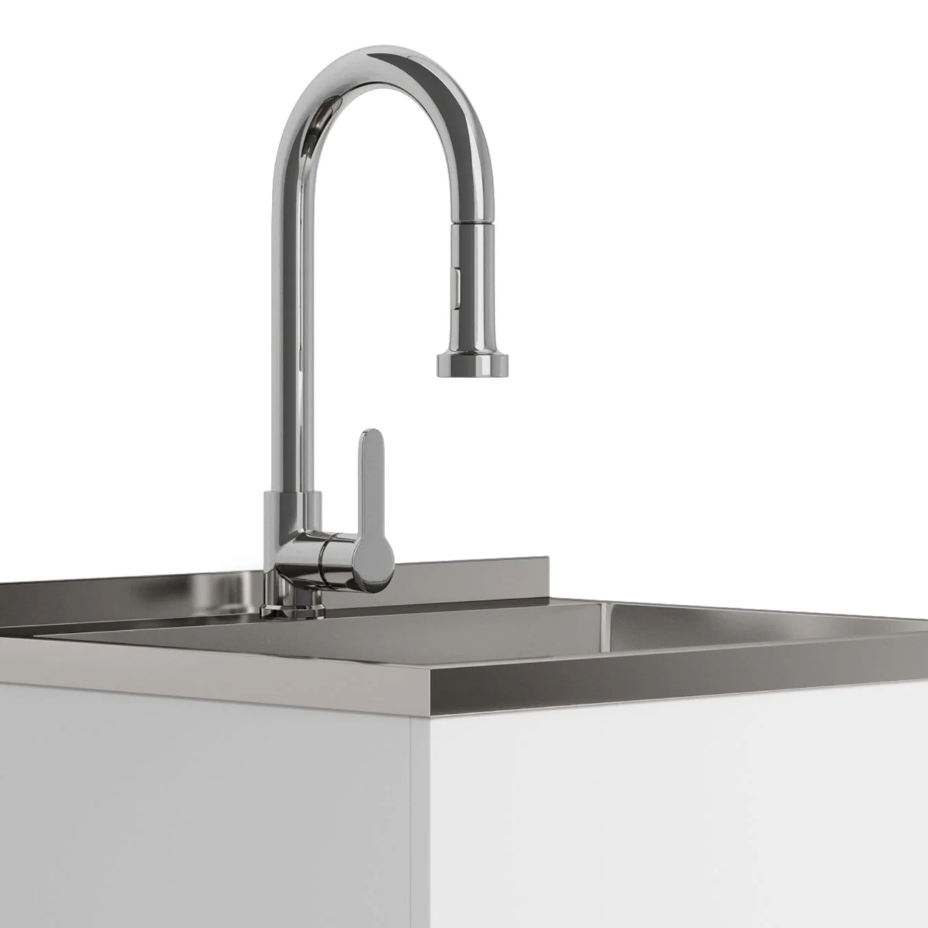 Metro - Laundry Cabinet & Faucet And Stainless Steel Sink - Image 6