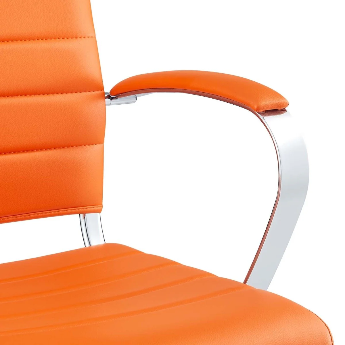 Mid Back Ribbed Vinyl Office Chair — Ergonomic Swivel Task Seating for Workspace - Image 35